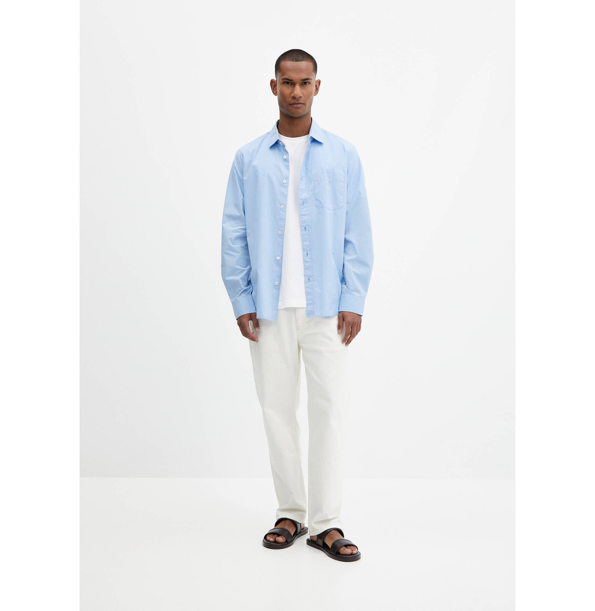Chemise regular-fit 100 % coton poche - Plan général
