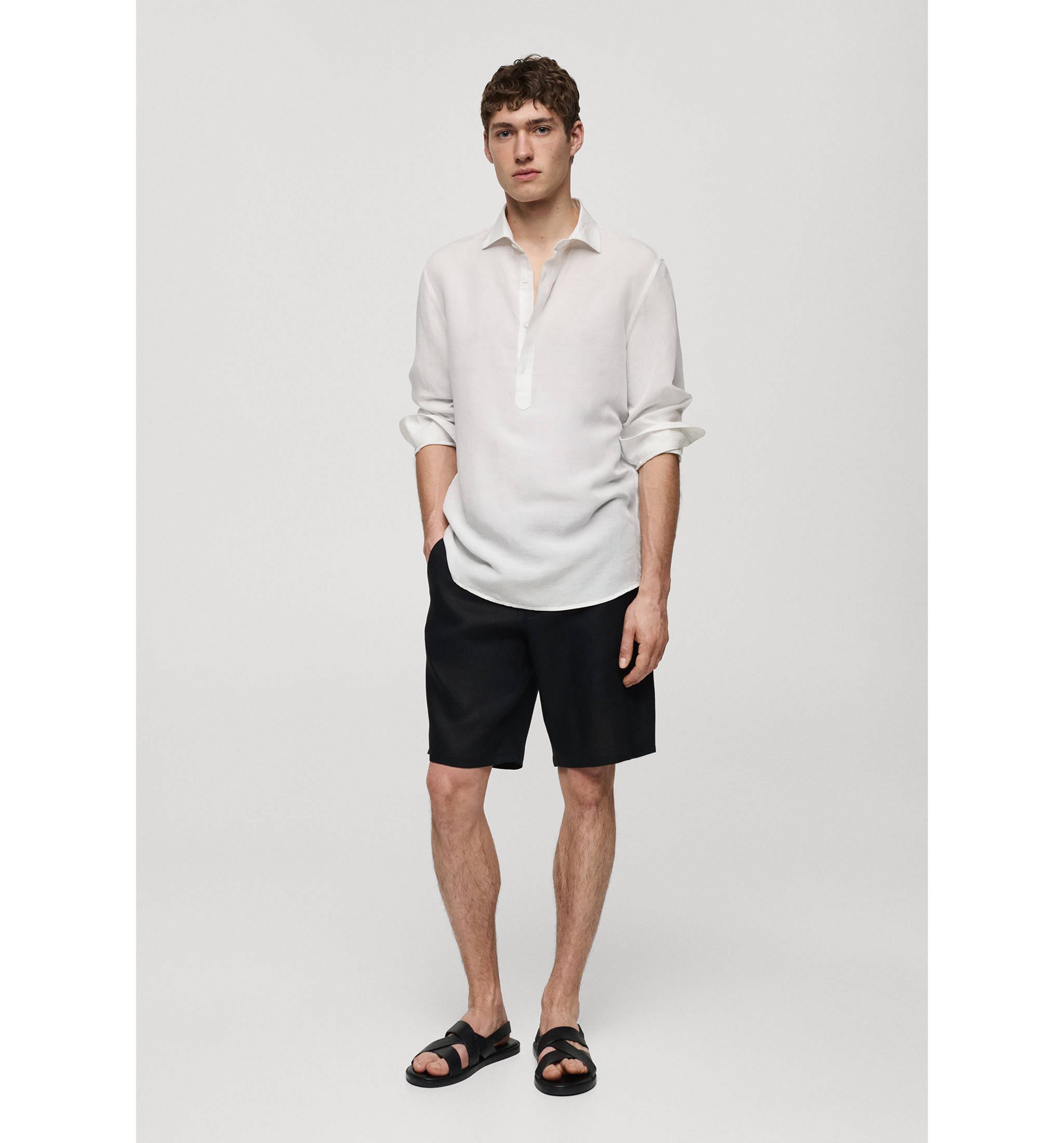 Chemise relaxed-fit lin - Plan général