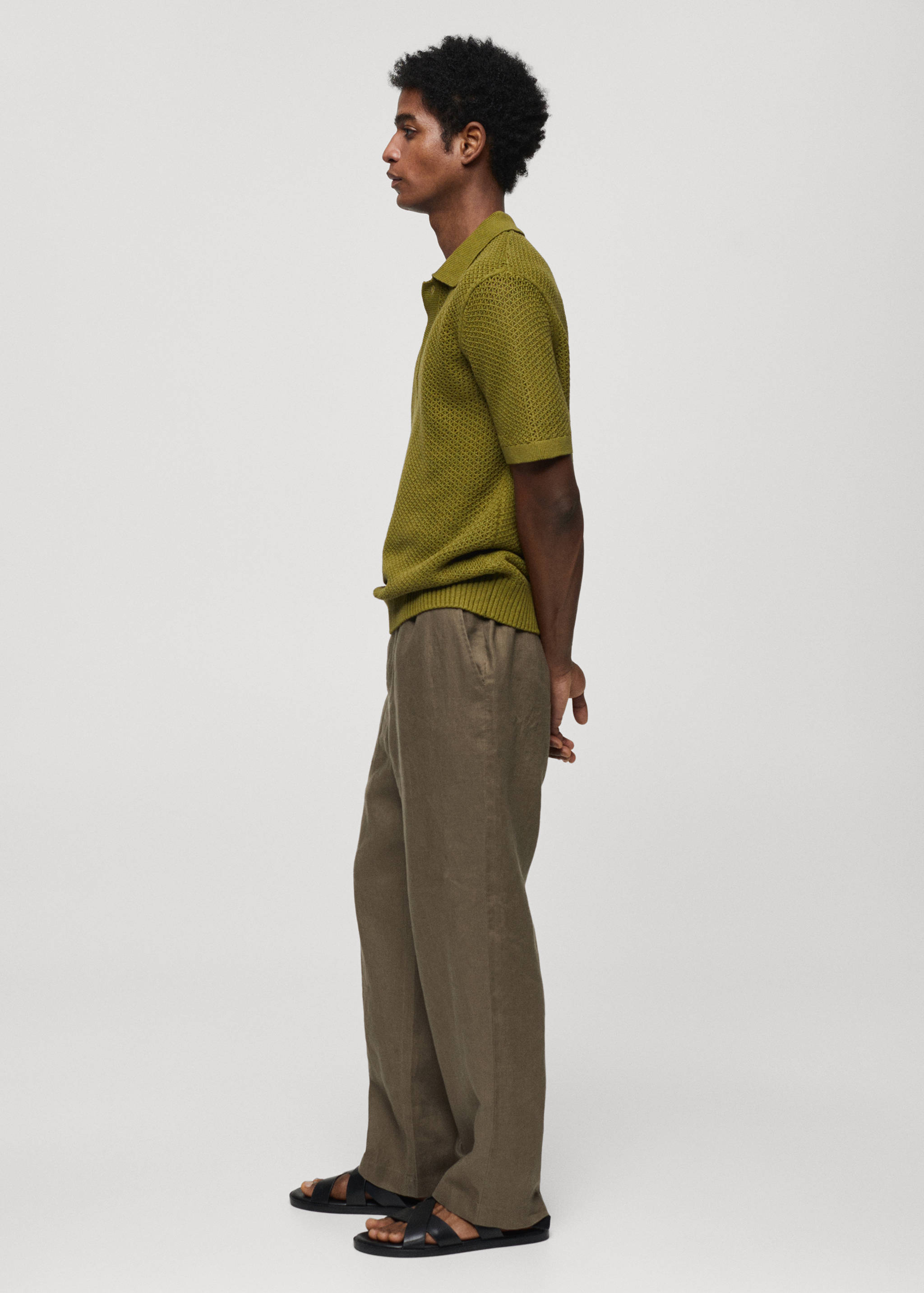 Braided knit polo shirt - Details of the article 2