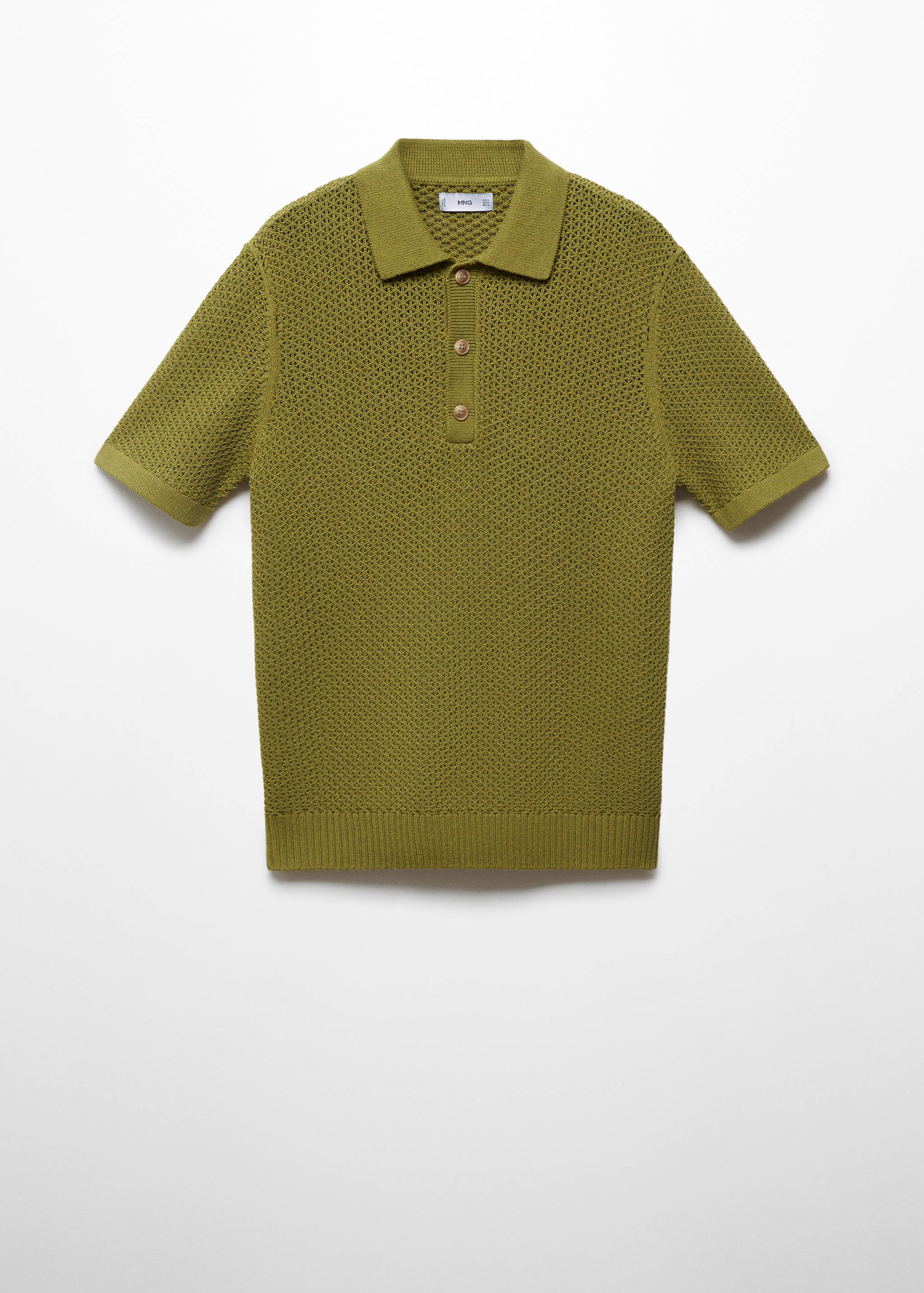 Braided knit polo shirt - Article without model