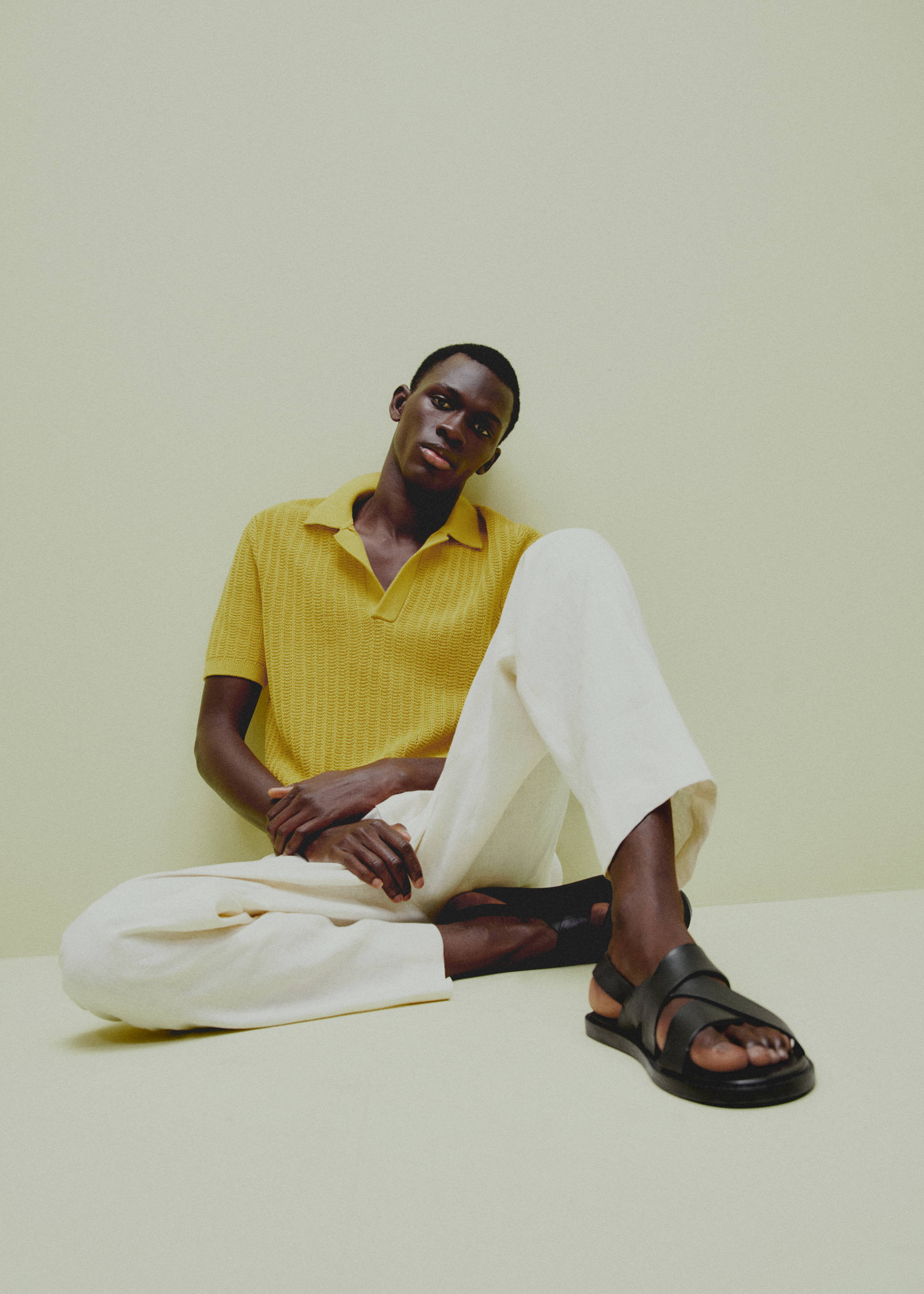 Braided knit polo shirt - Details of the article 6