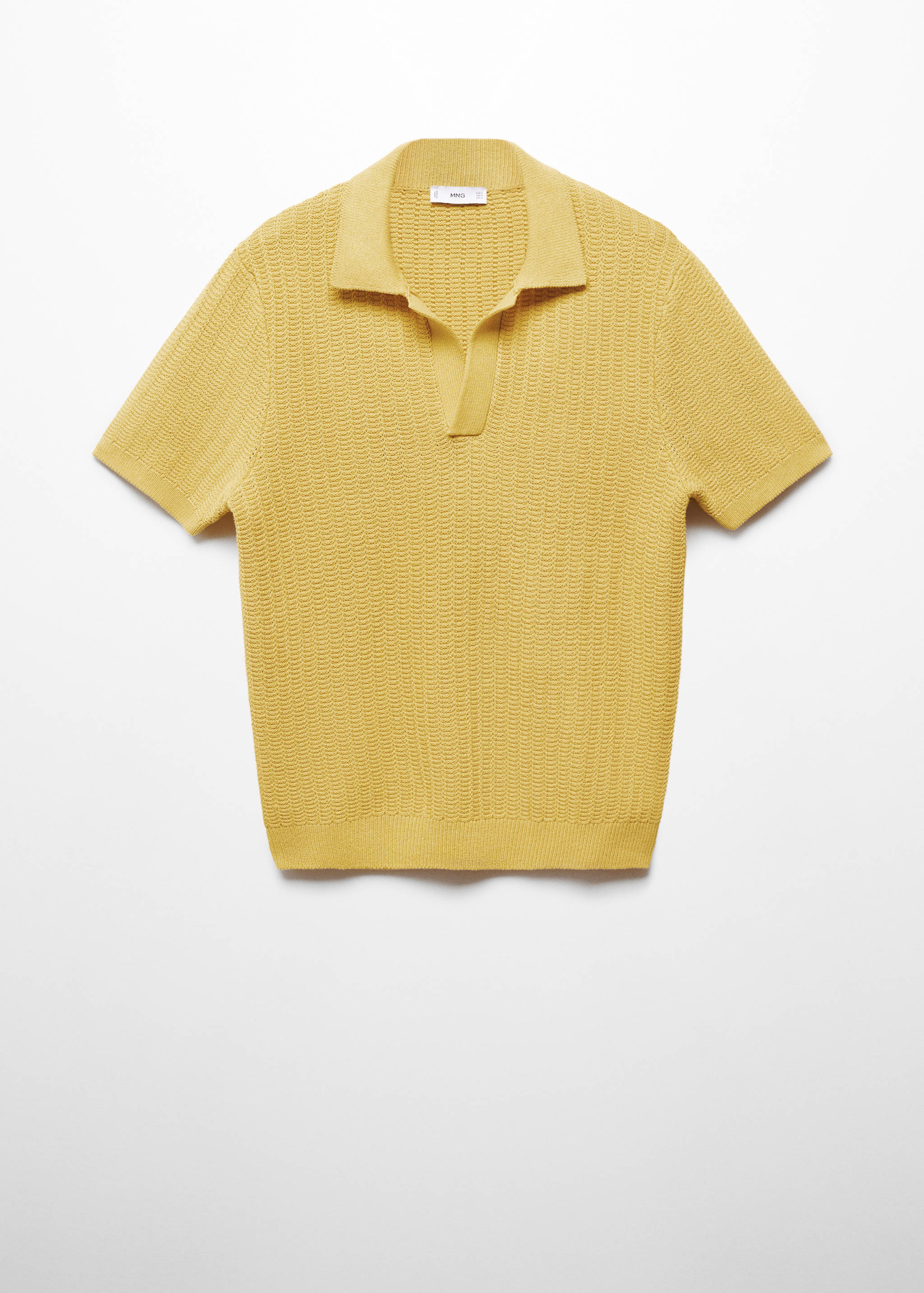 Braided knit polo shirt - Article without model