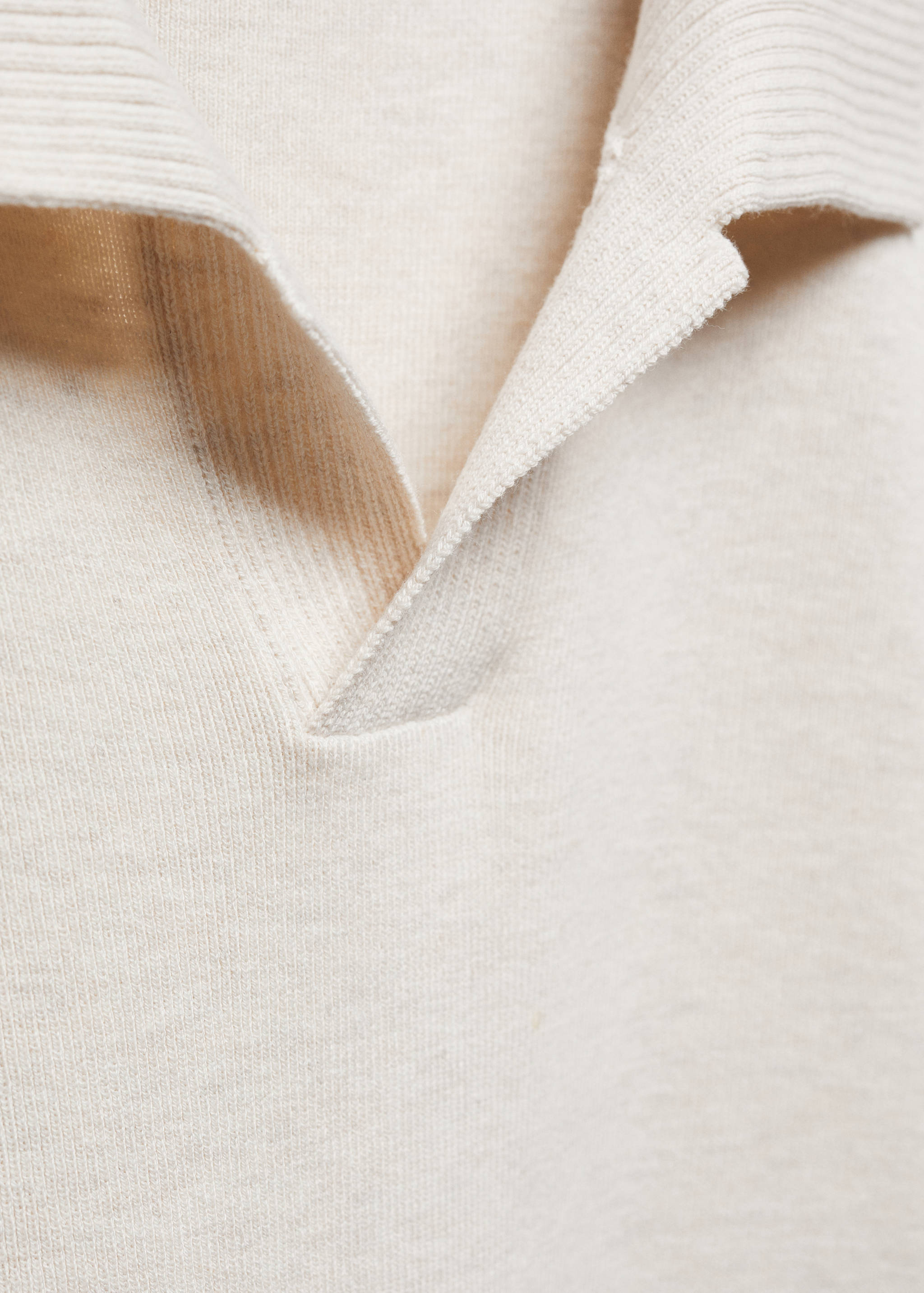 Fine-knit cotton polo shirt - Details of the article 8