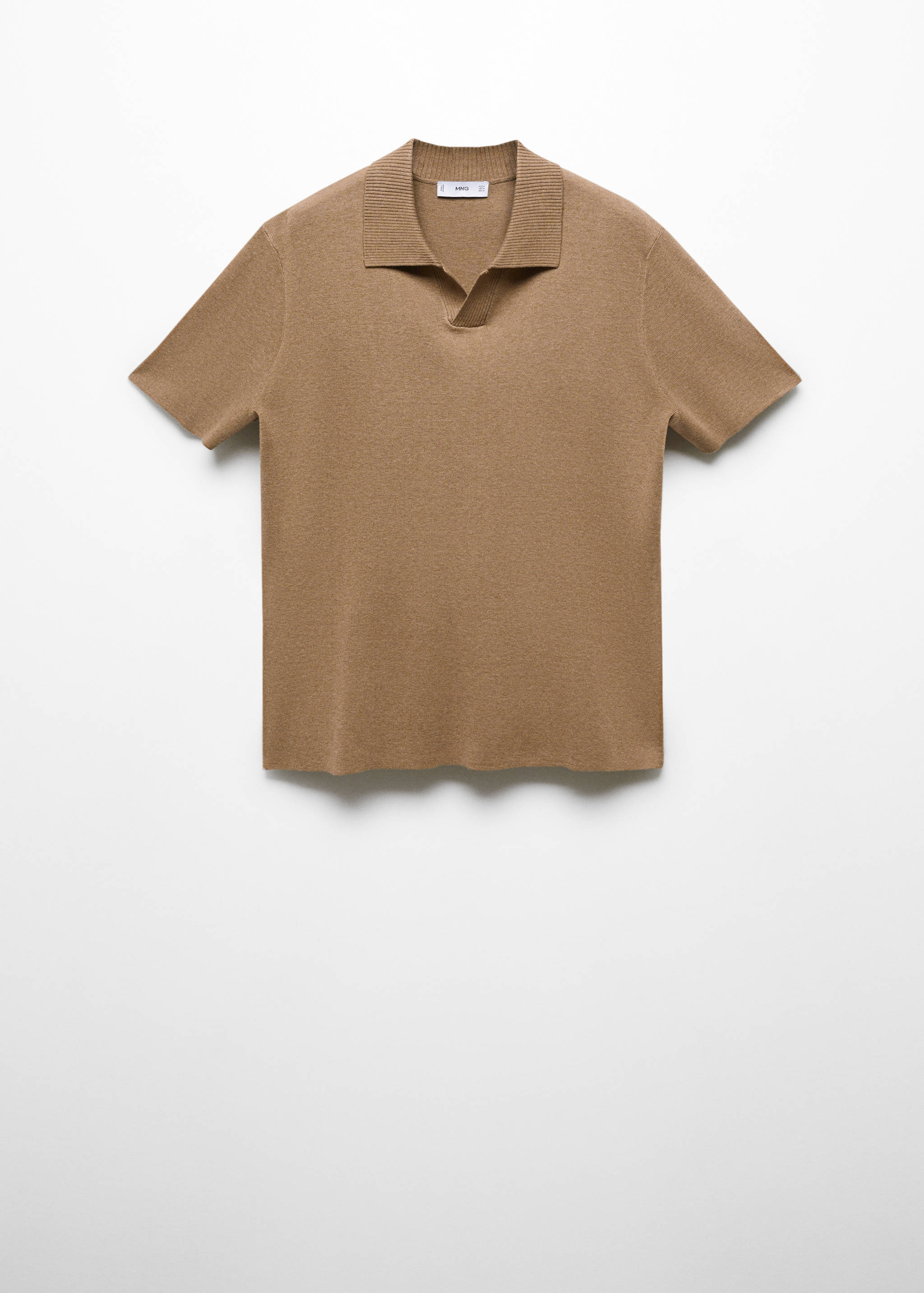 Fine-knit cotton polo shirt - Article without model