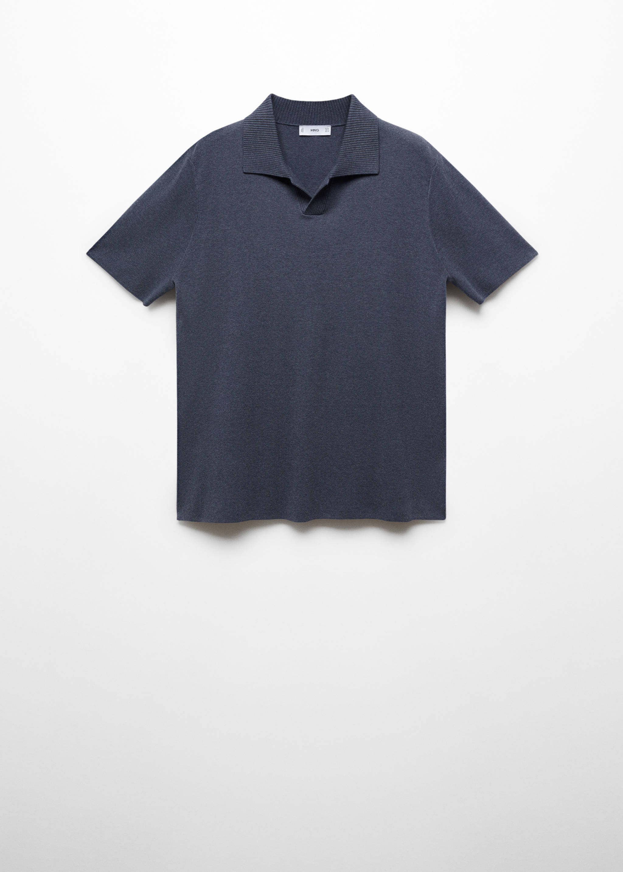 Fine-knit cotton polo shirt - Article without model