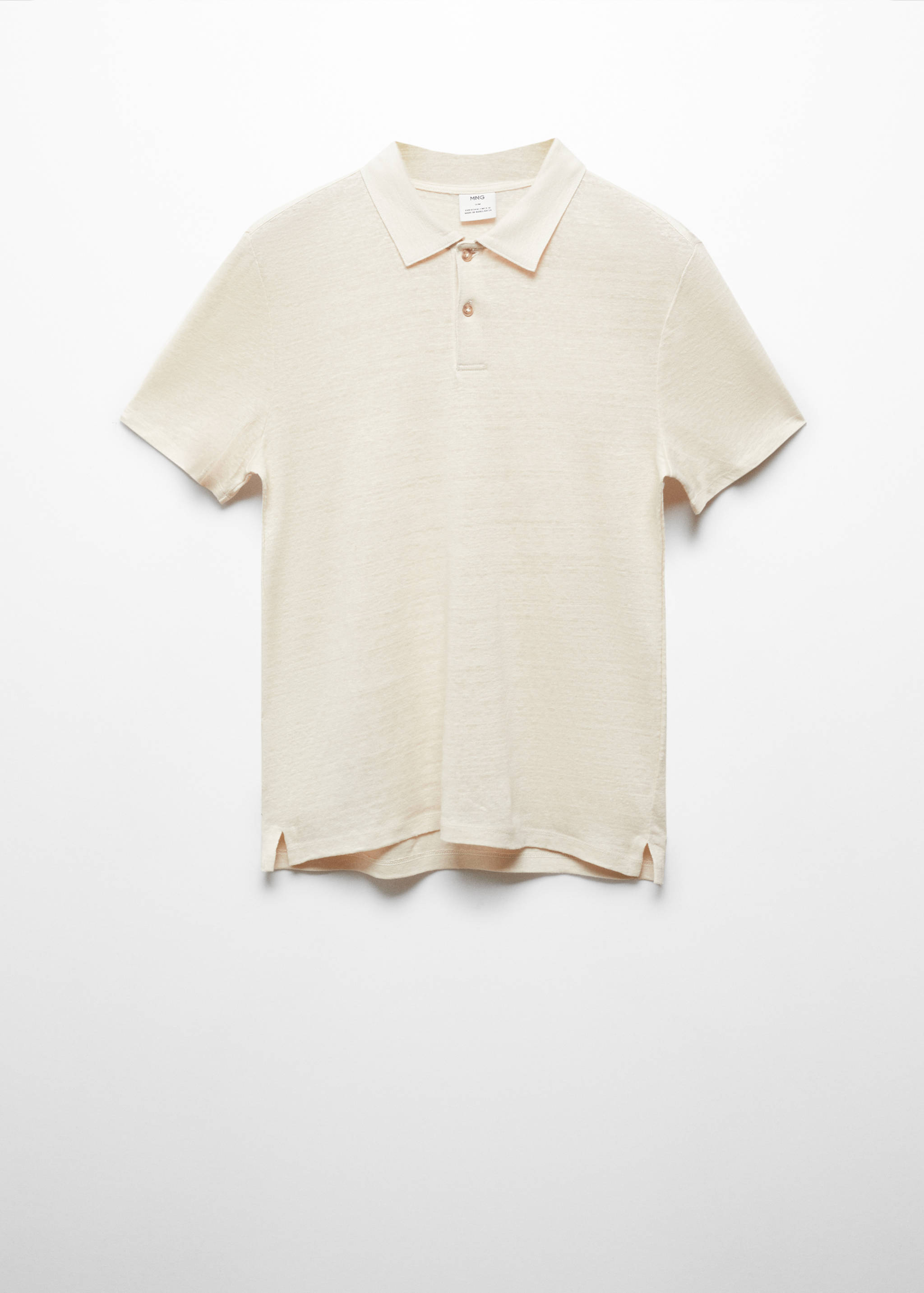 Slim fit 100% linen polo shirt - Article without model