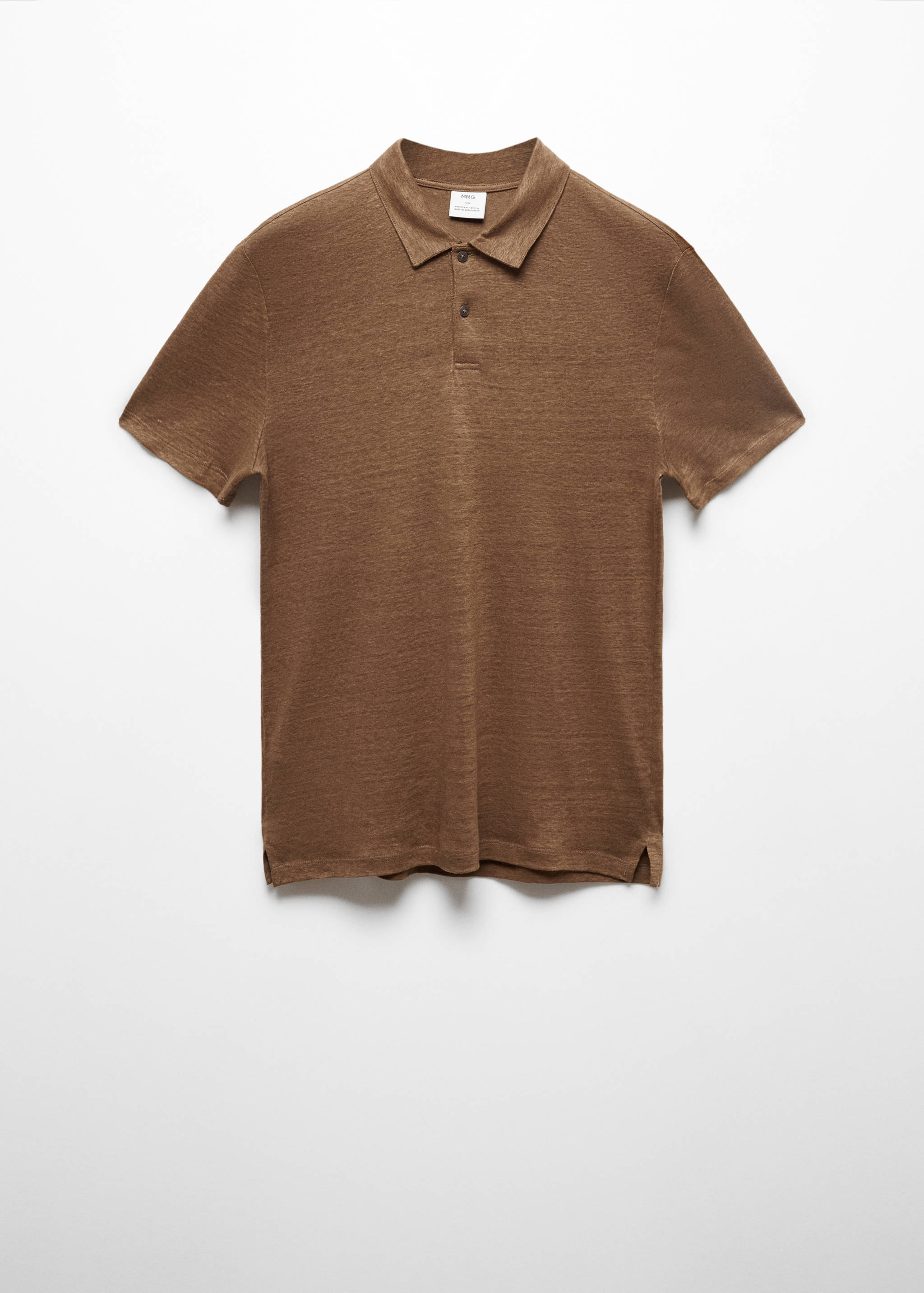 Slim fit 100% linen polo shirt - Article without model