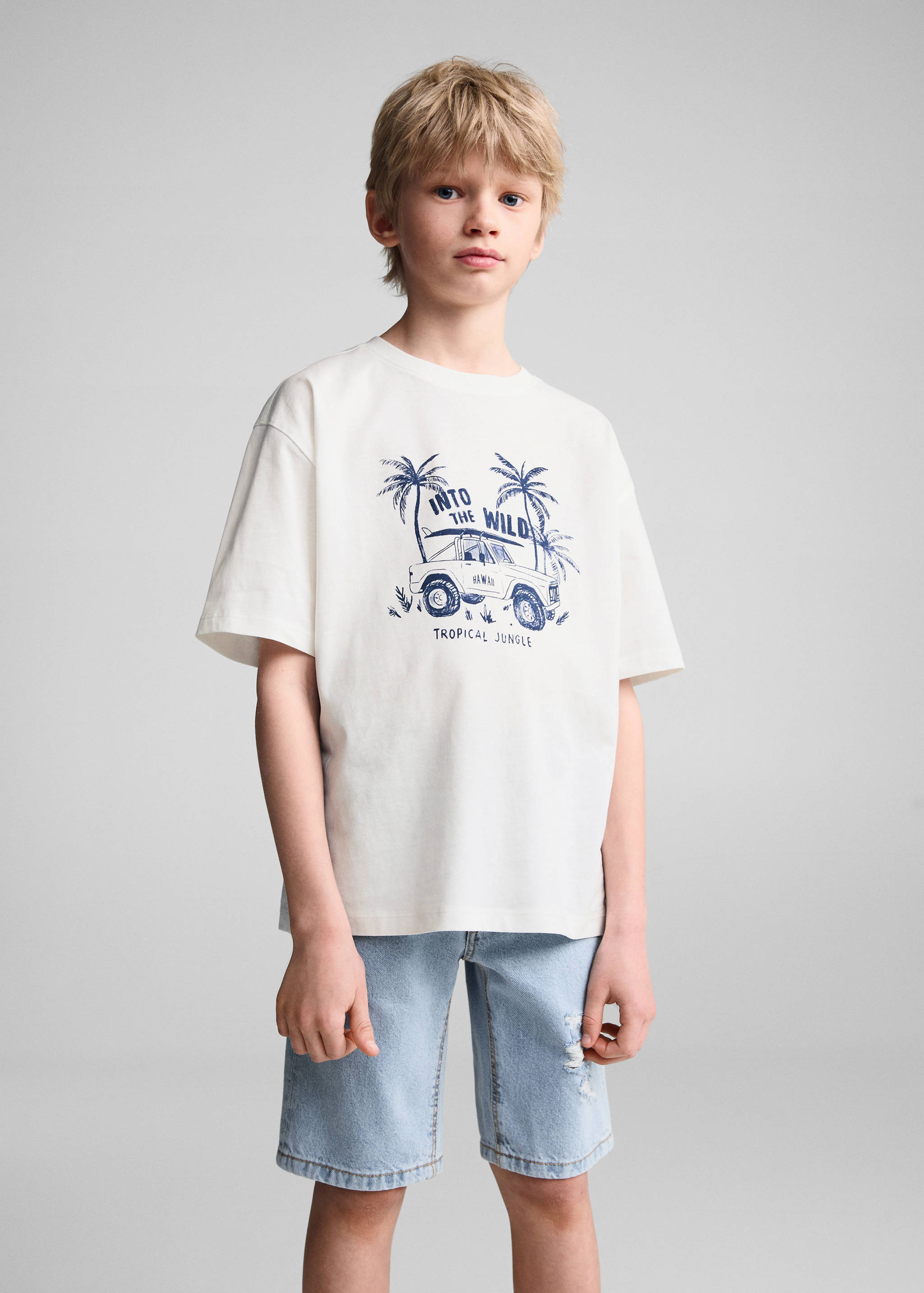 Surf printed t-shirt - Medium plane