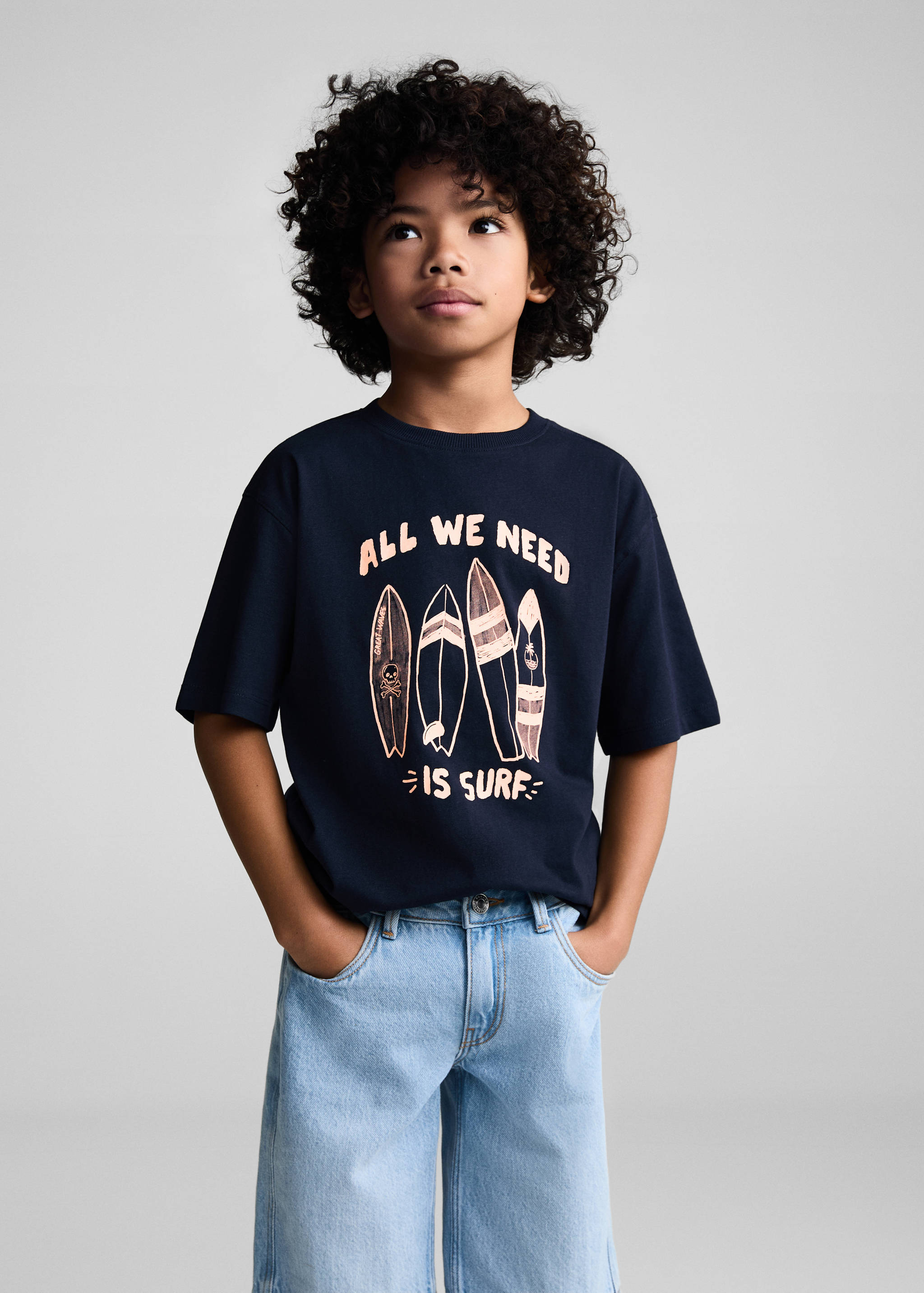 Surf printed t-shirt - Medium plane