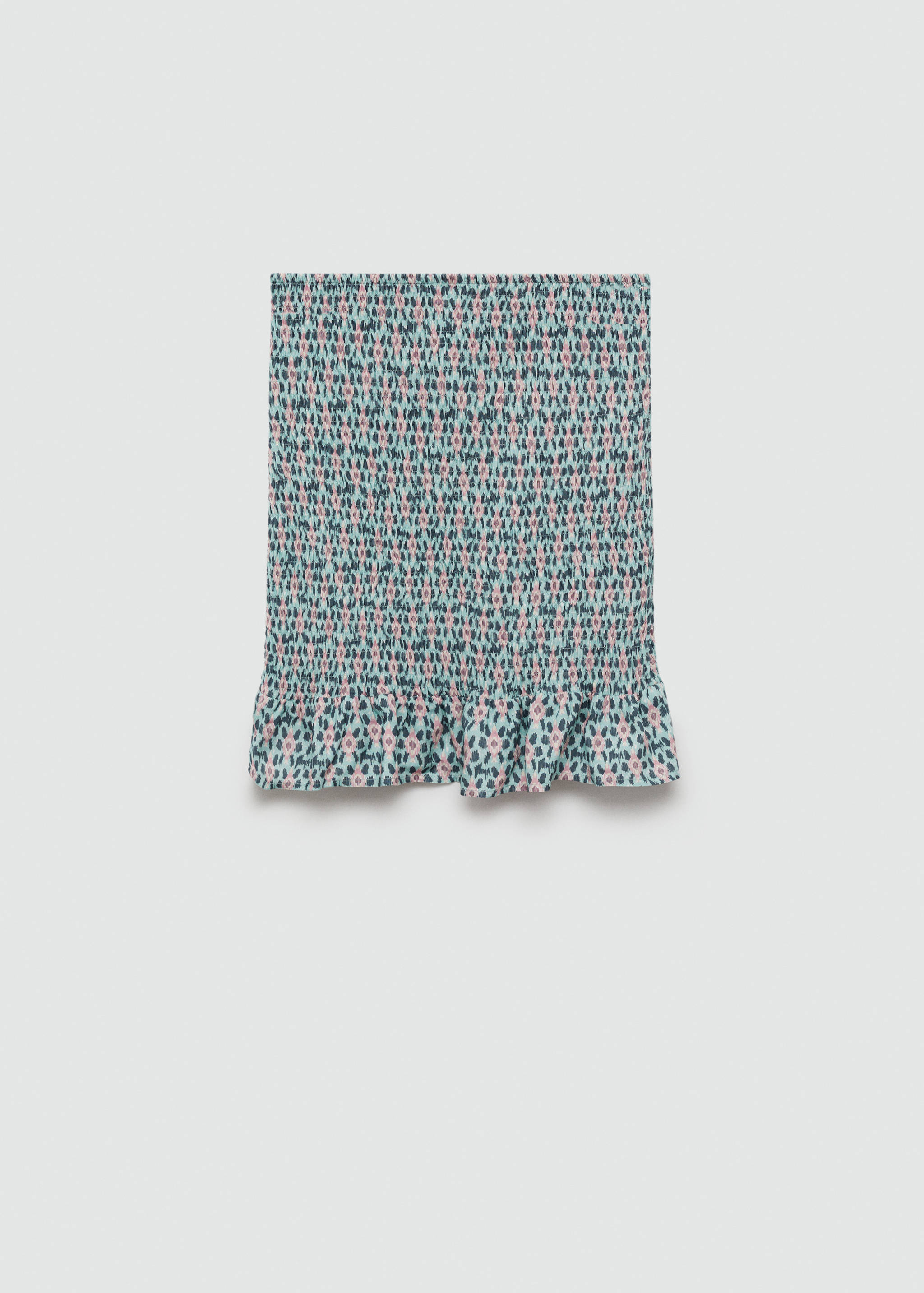 Gathered skirt with ruffles - Reverse of the article