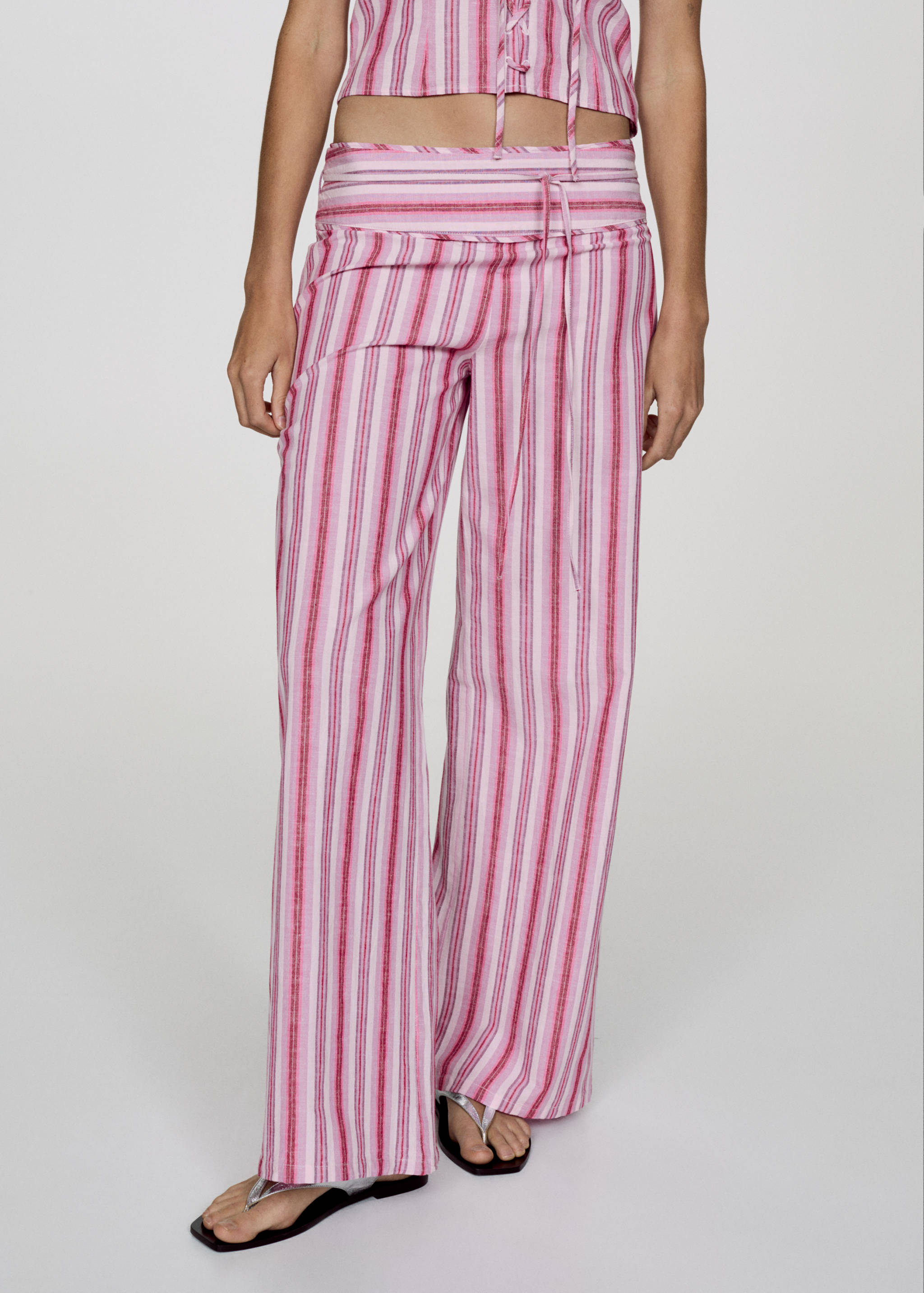 Stripes printed trousers - Medium plane