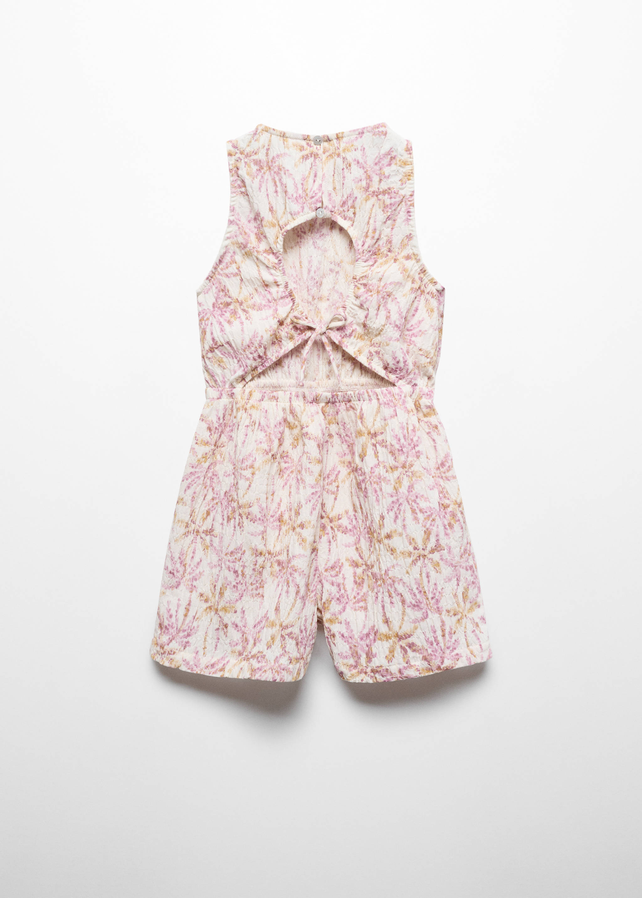 Palm-print jumpsuit - Reverse of the article