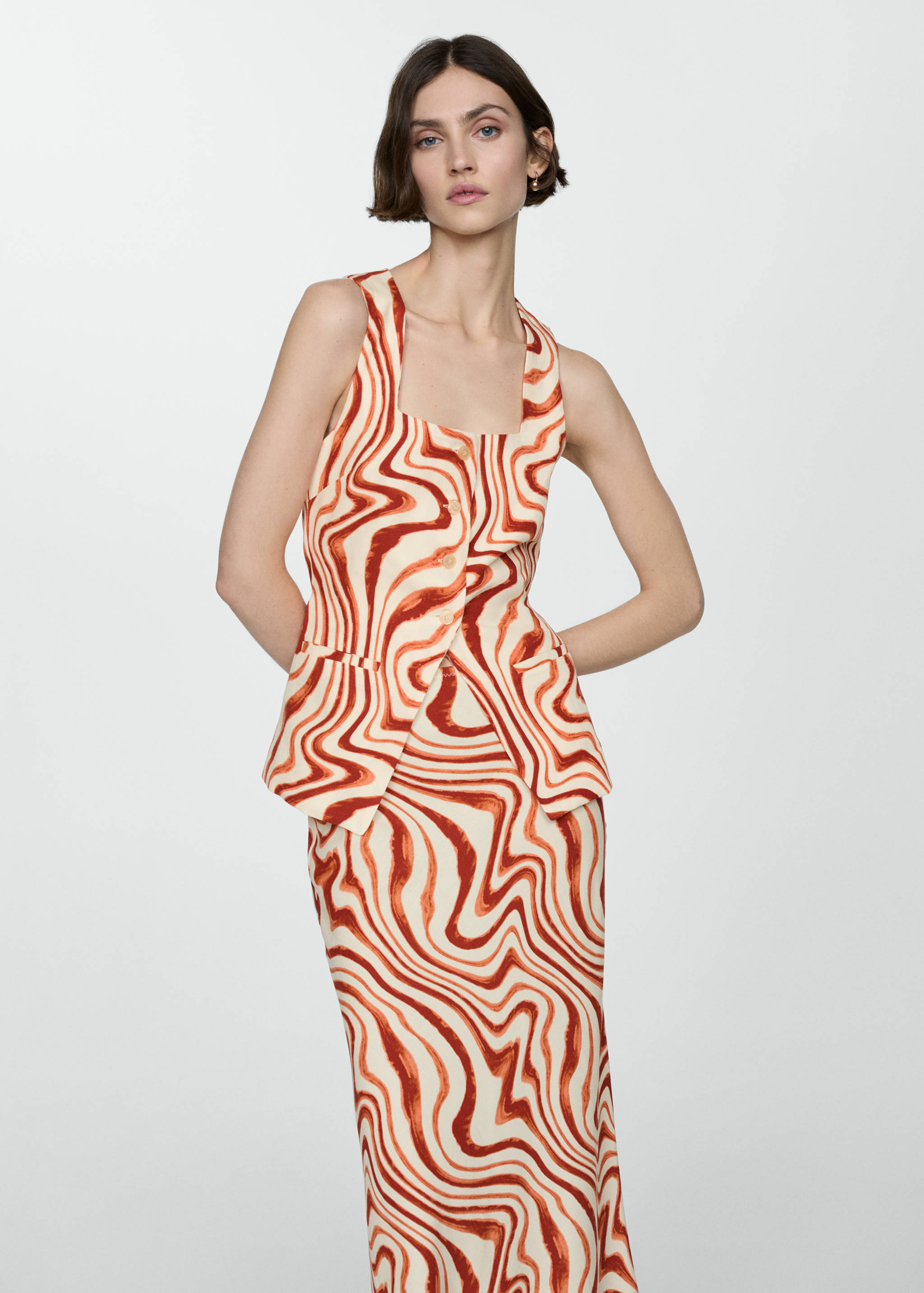 Bow print top - Medium plane