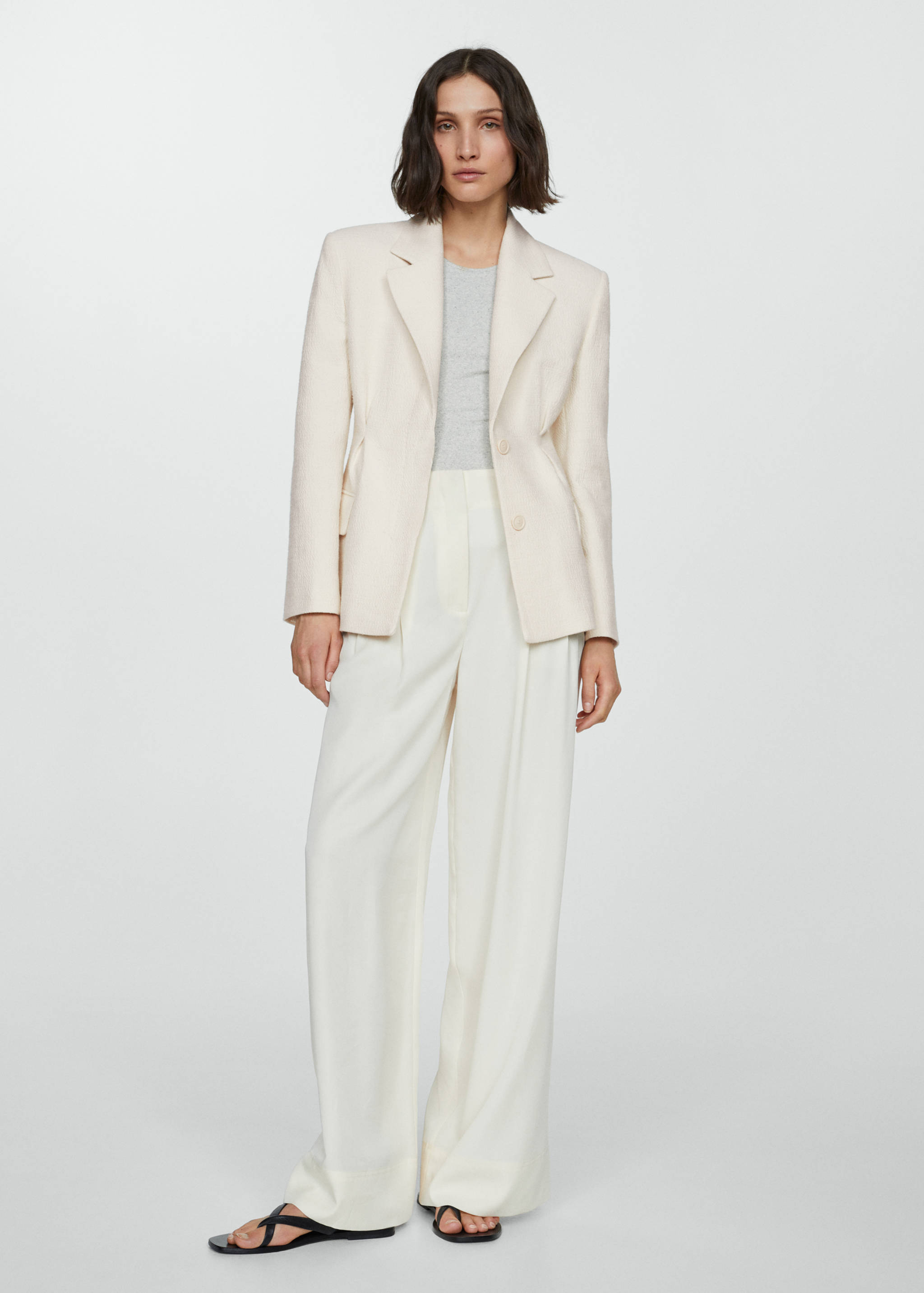 Blazer textura detalle pinzas - Plano general