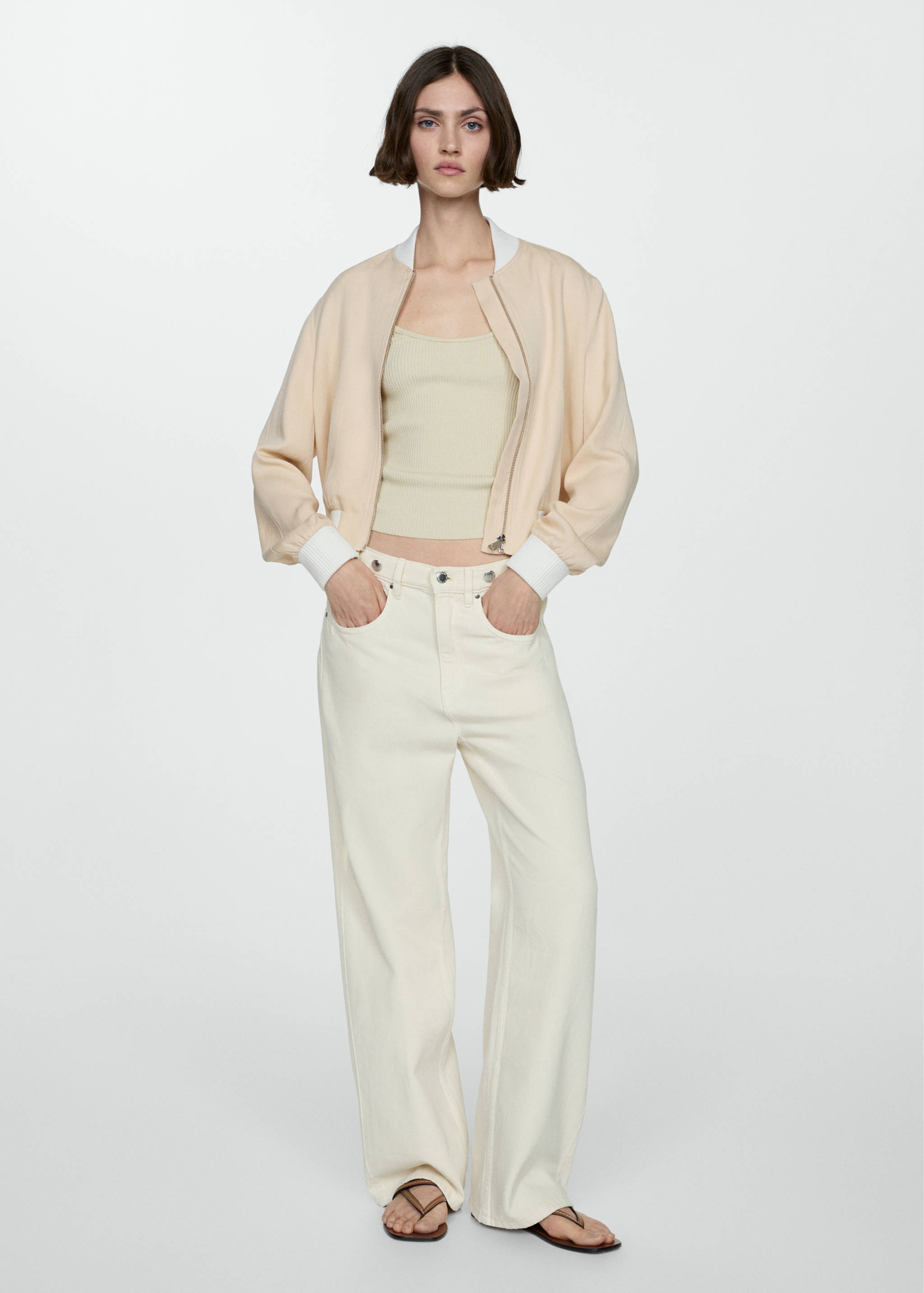 Blouson bomber Lyocell lin - Plan général