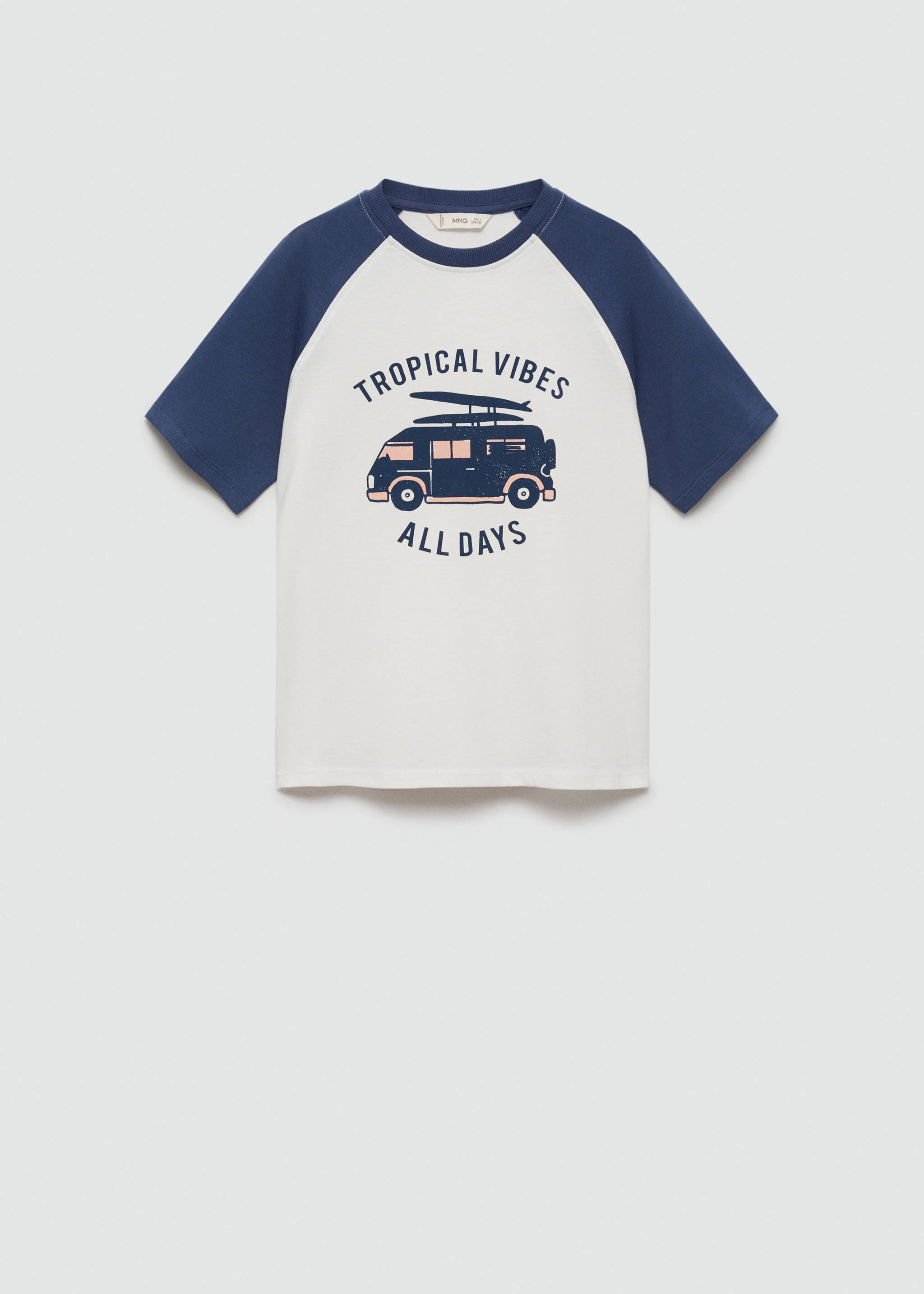 Хлопковая футболка с принтом - Изделие без модели