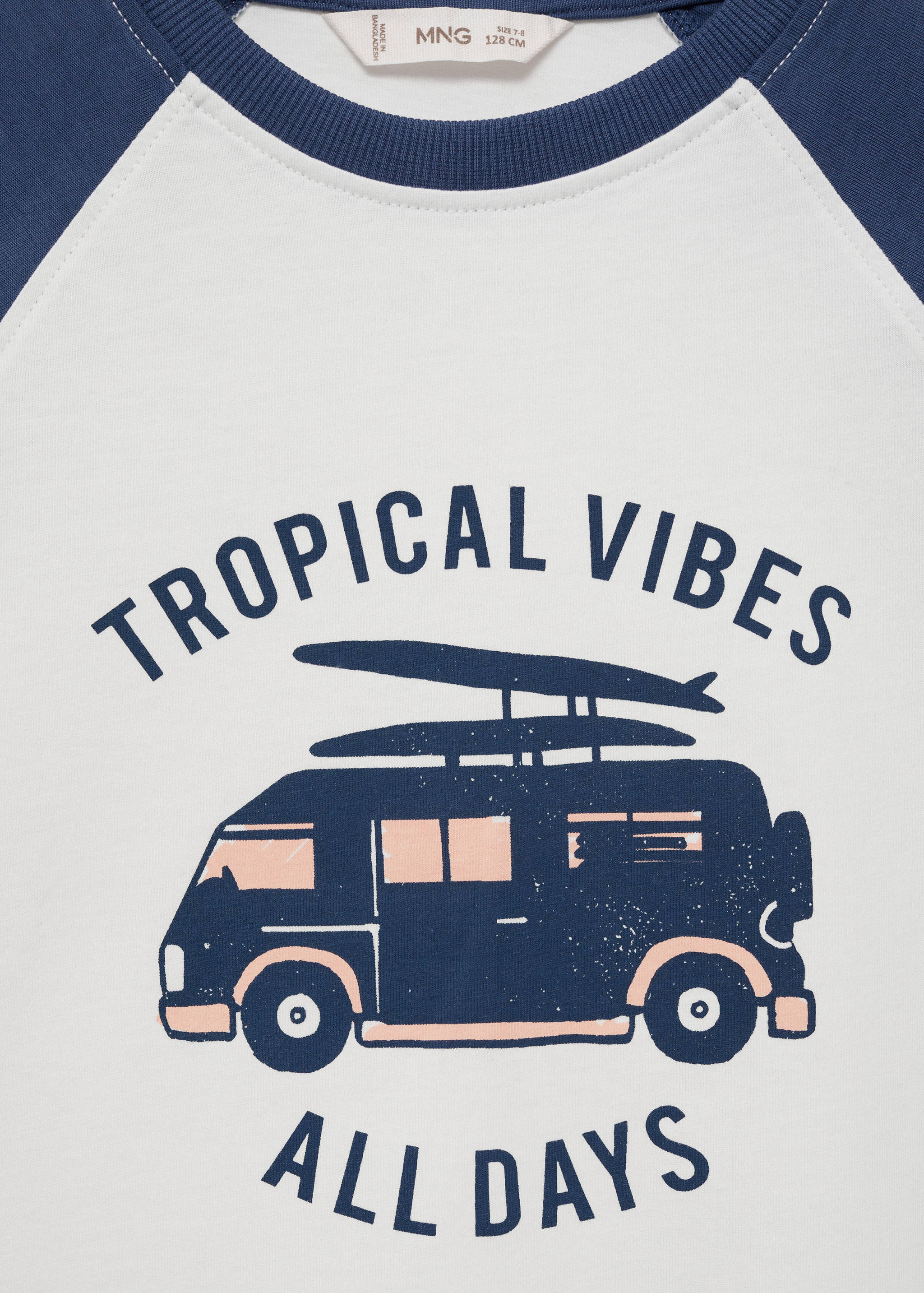 Хлопковая футболка с принтом - Деталь изделия 8