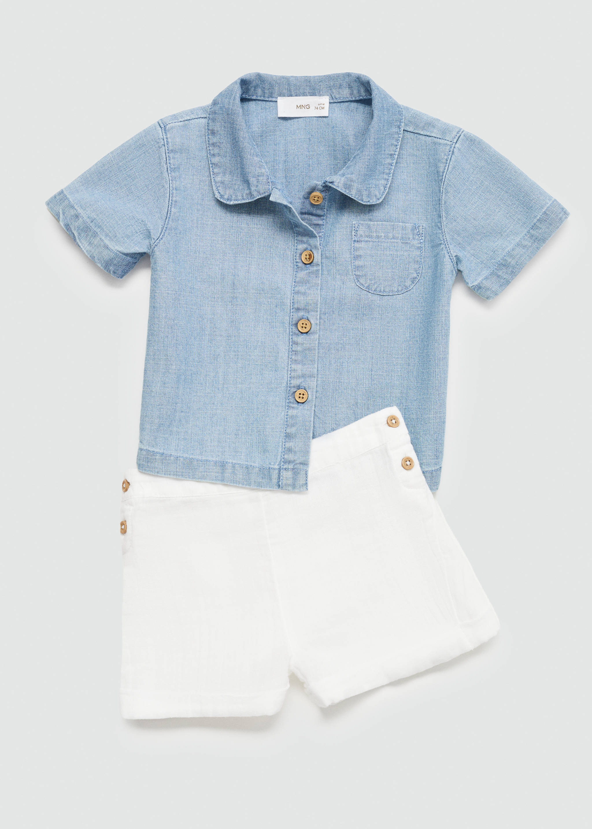 Джинсовая рубашка из хлопка - Деталь изделия 6