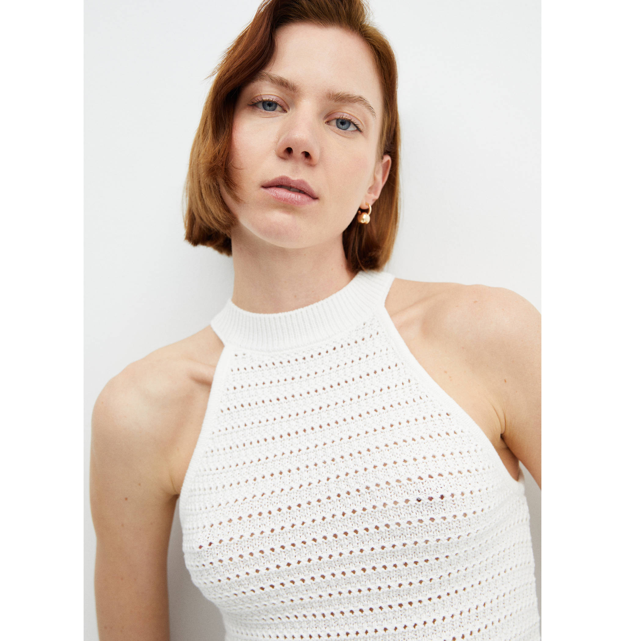 Knit top with lace accents - Details of the article 3