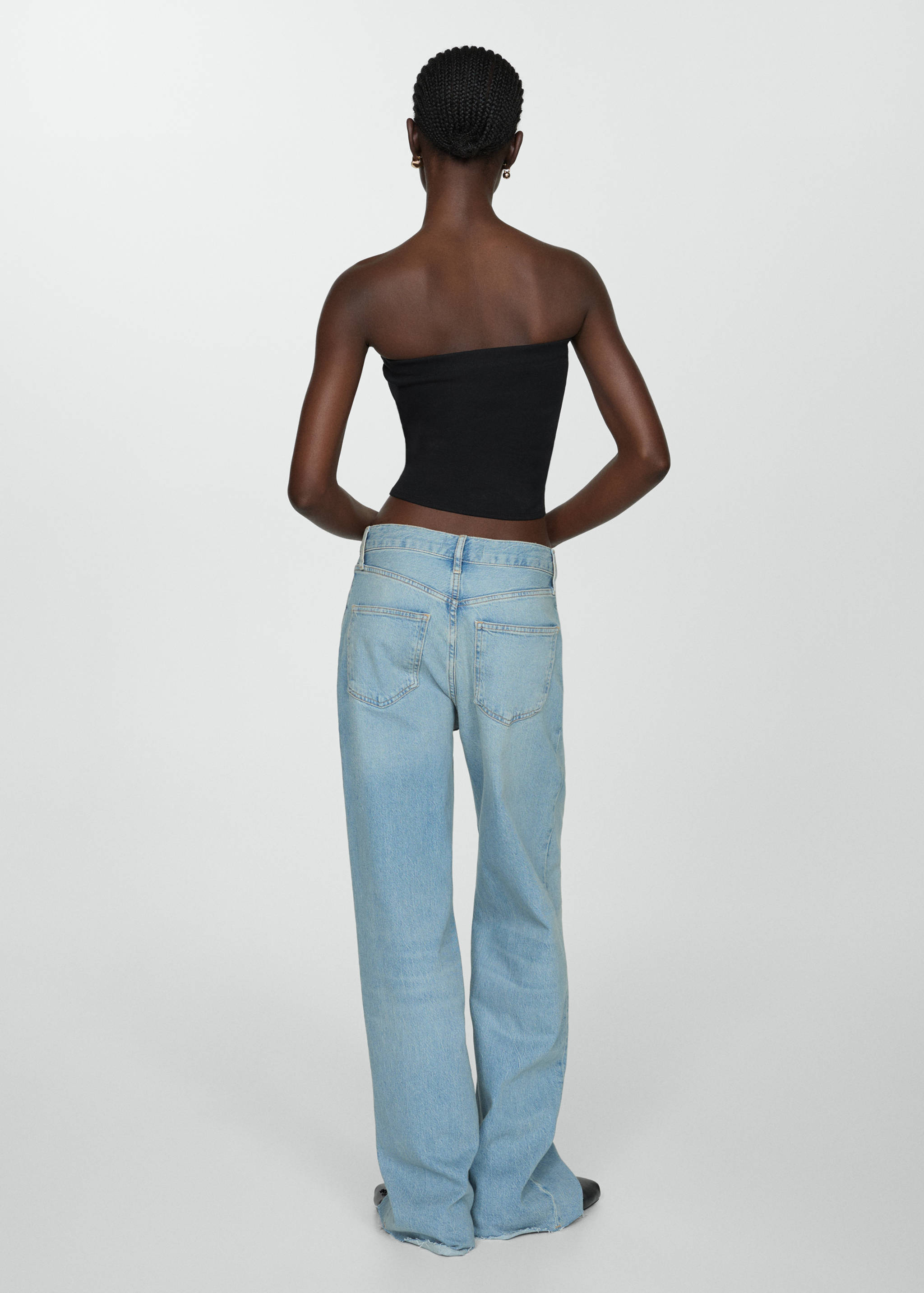 Cotton bandeau top - Reverse of the article