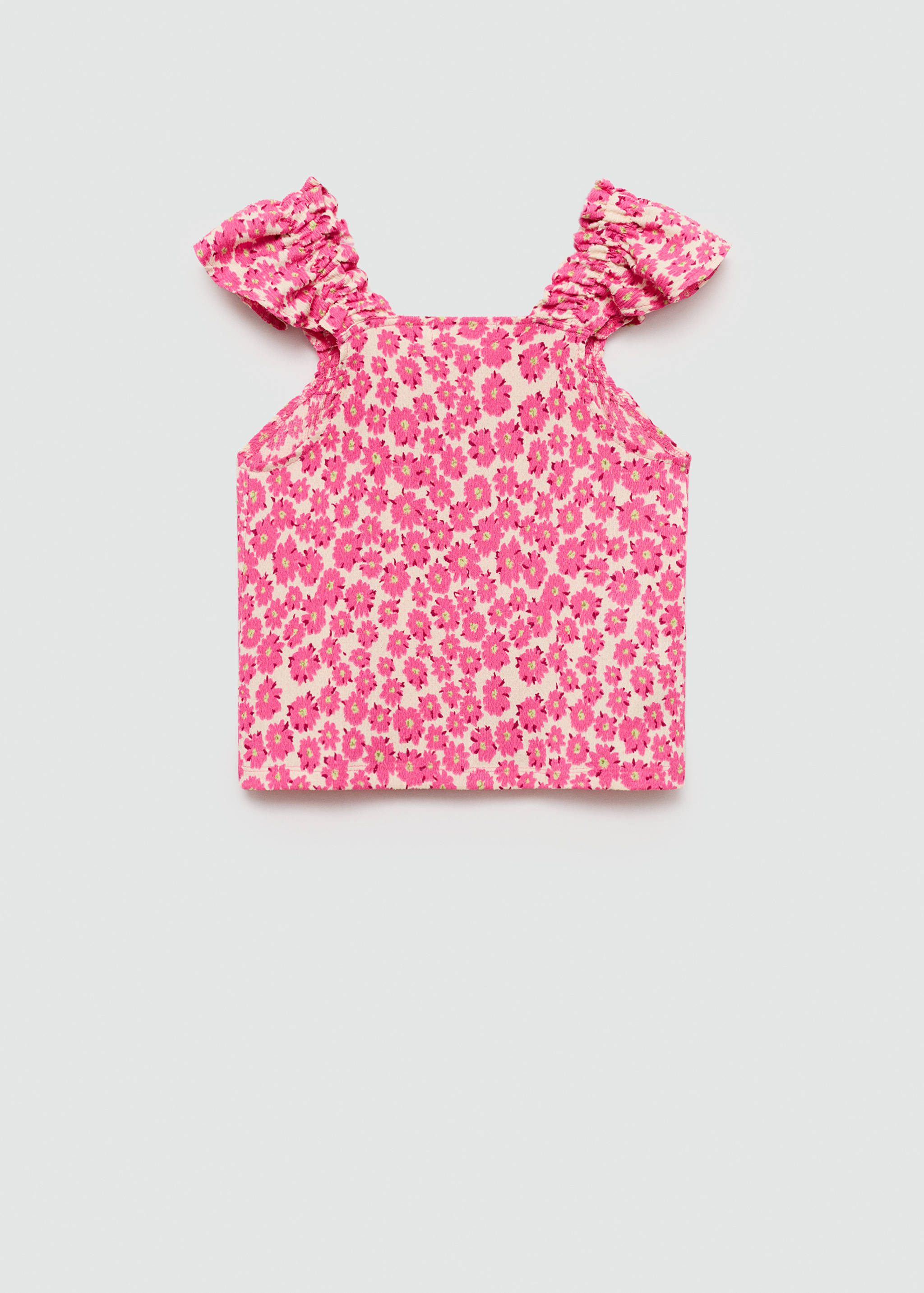 Floral gathered t-shirt - Reverse of the article