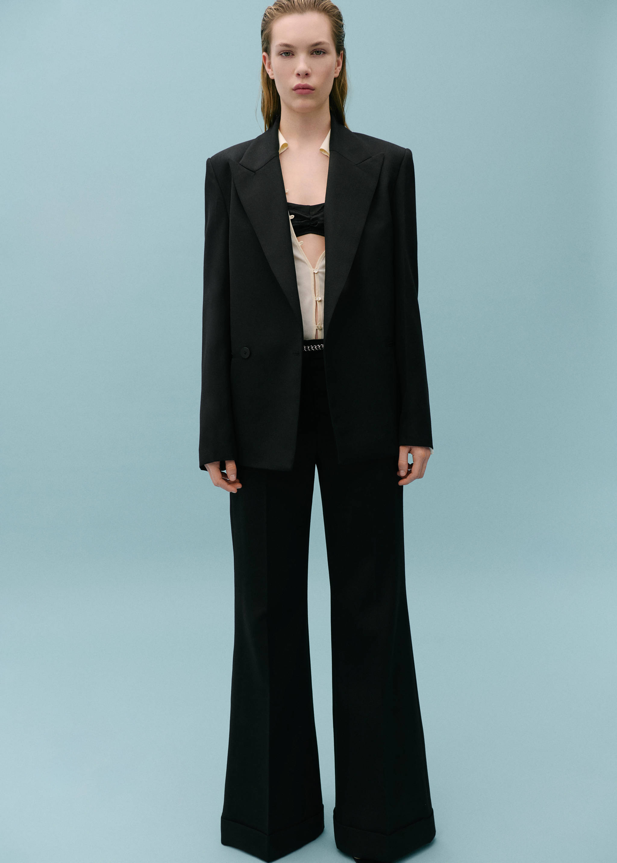Wool-blend suit pants - General plane