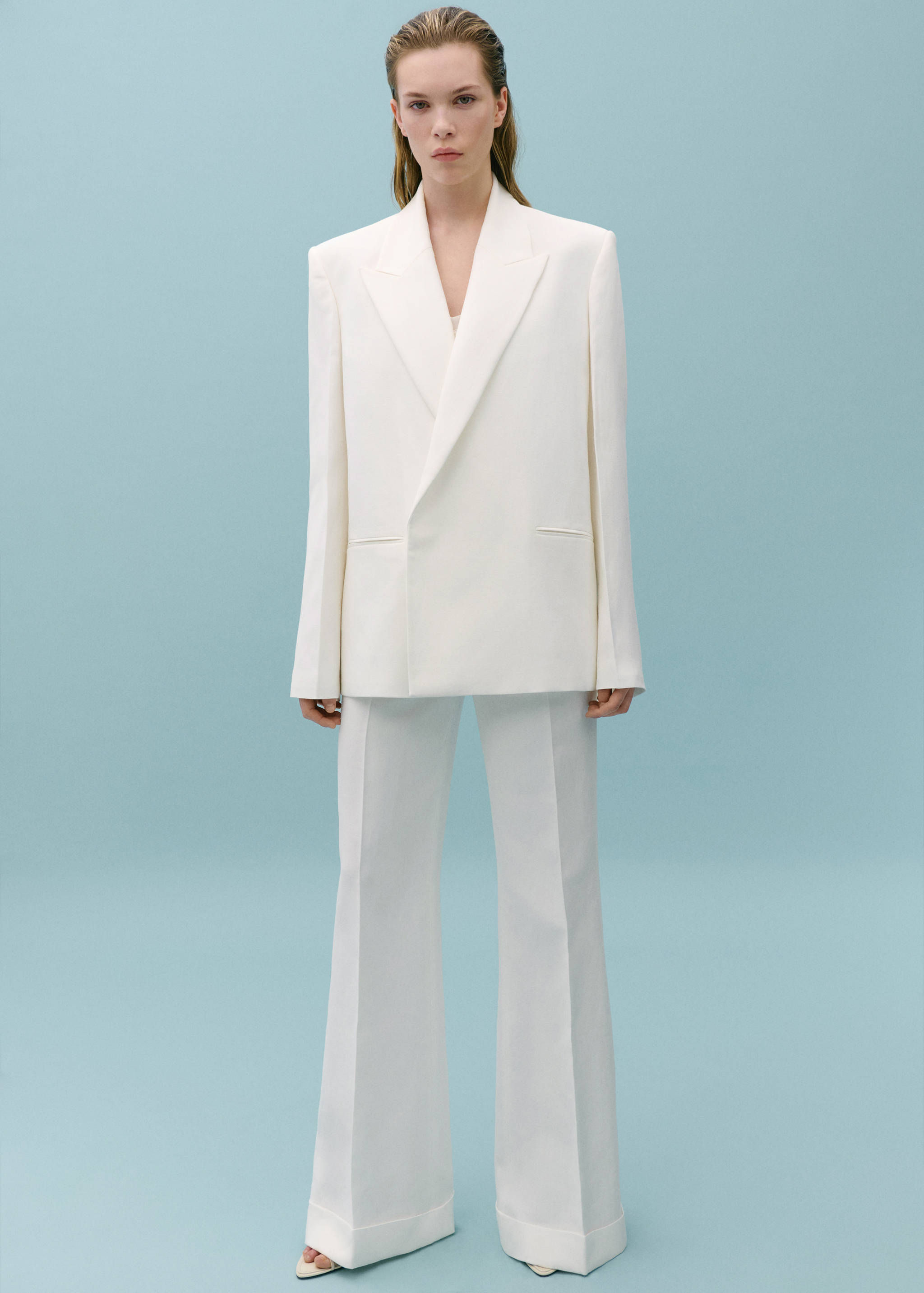 Suit jacket with adjustable back strap - General plane