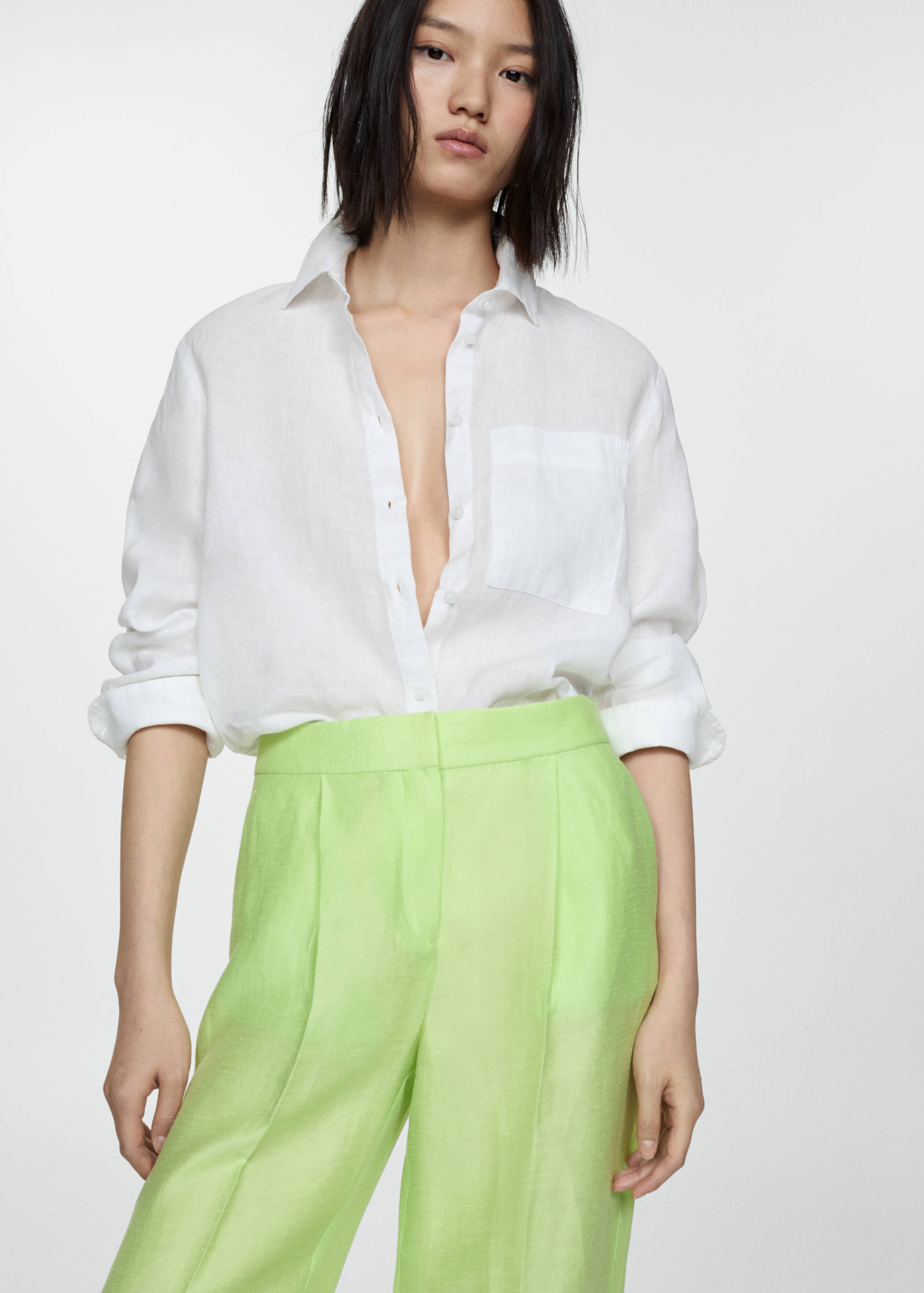 Pantalón lino wide leg - Detalle del artículo 6