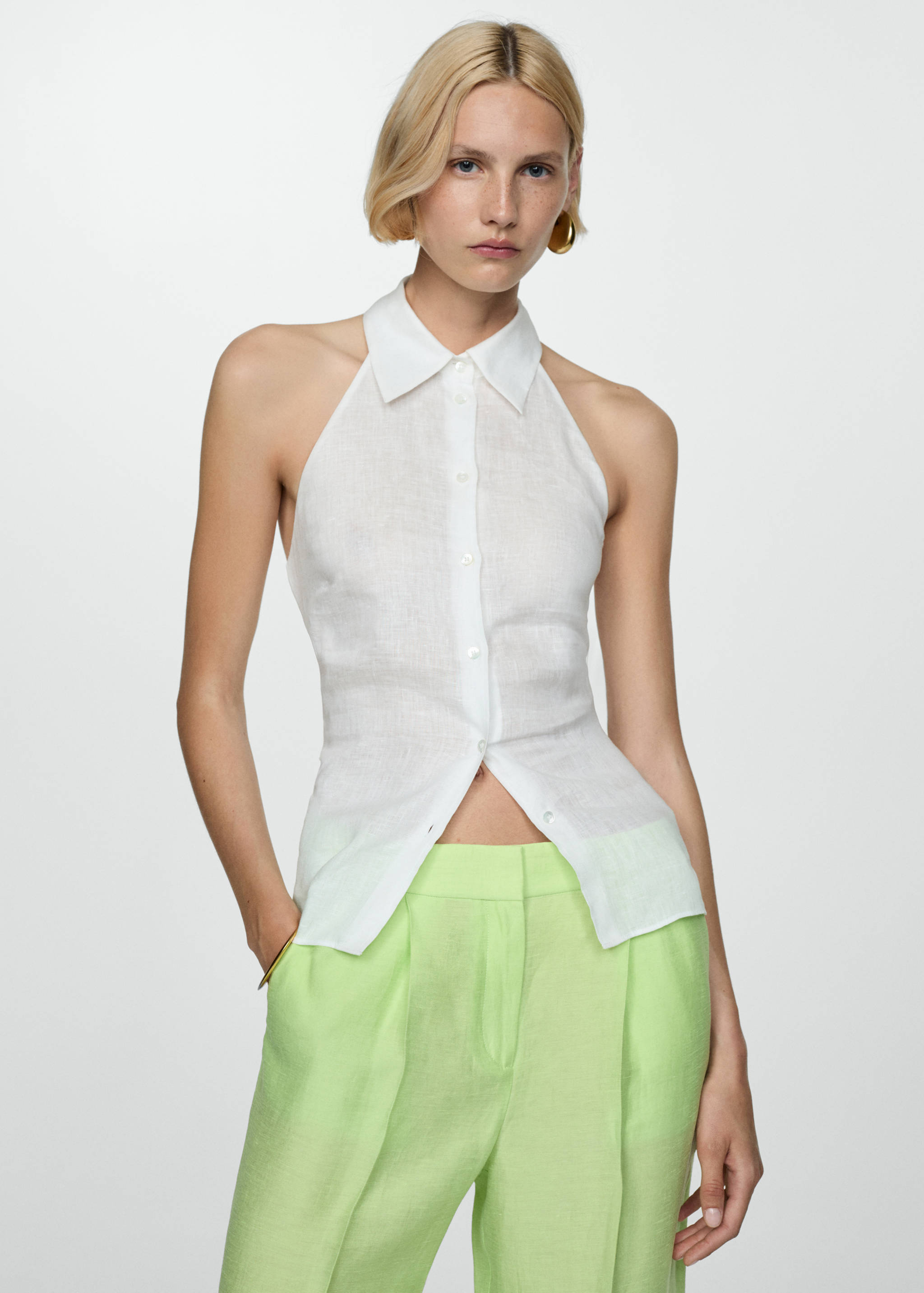 Pantalón lino wide leg - Detalle del artículo 2