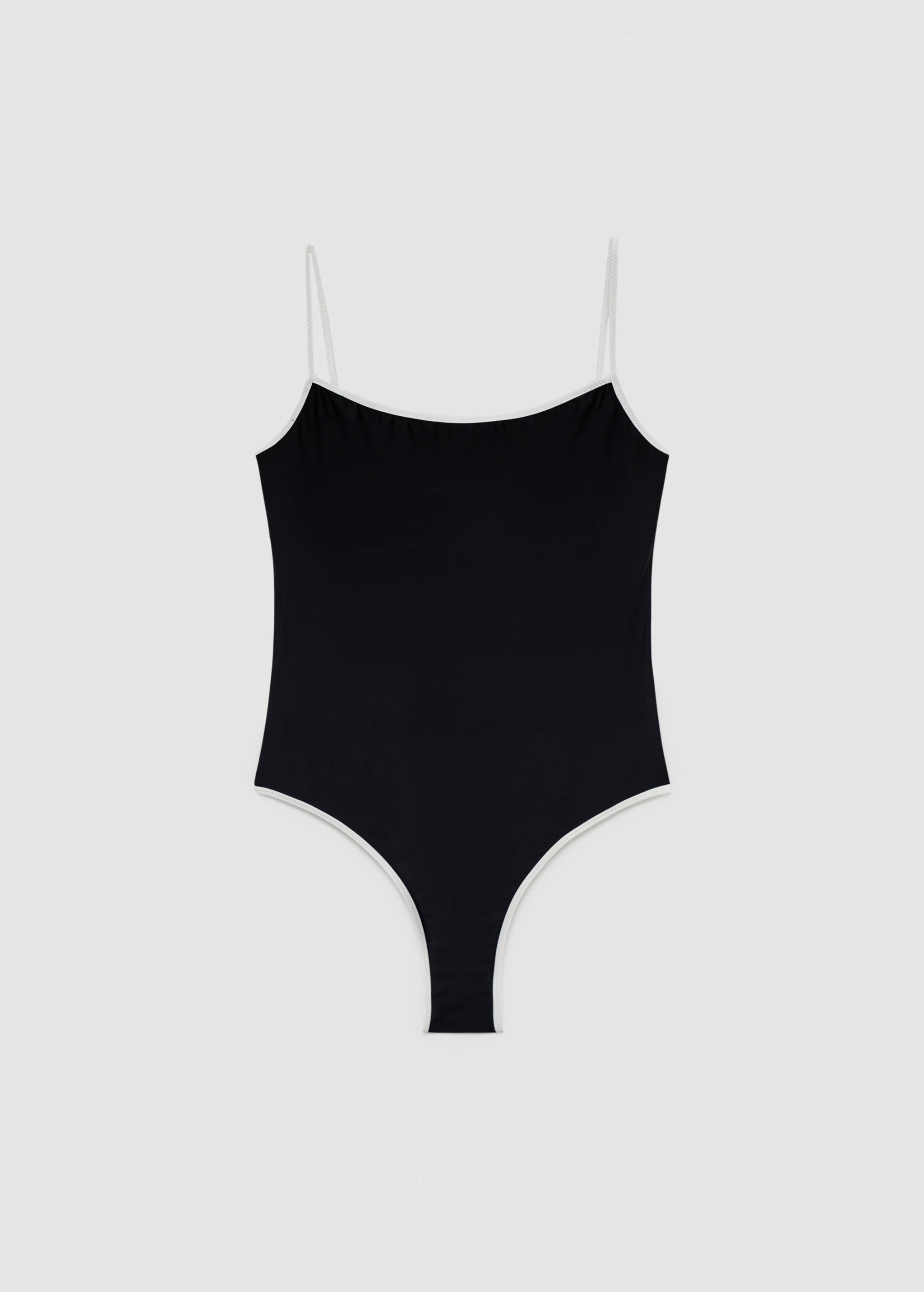 Swimming trunks with contrasting finishes - Article without model