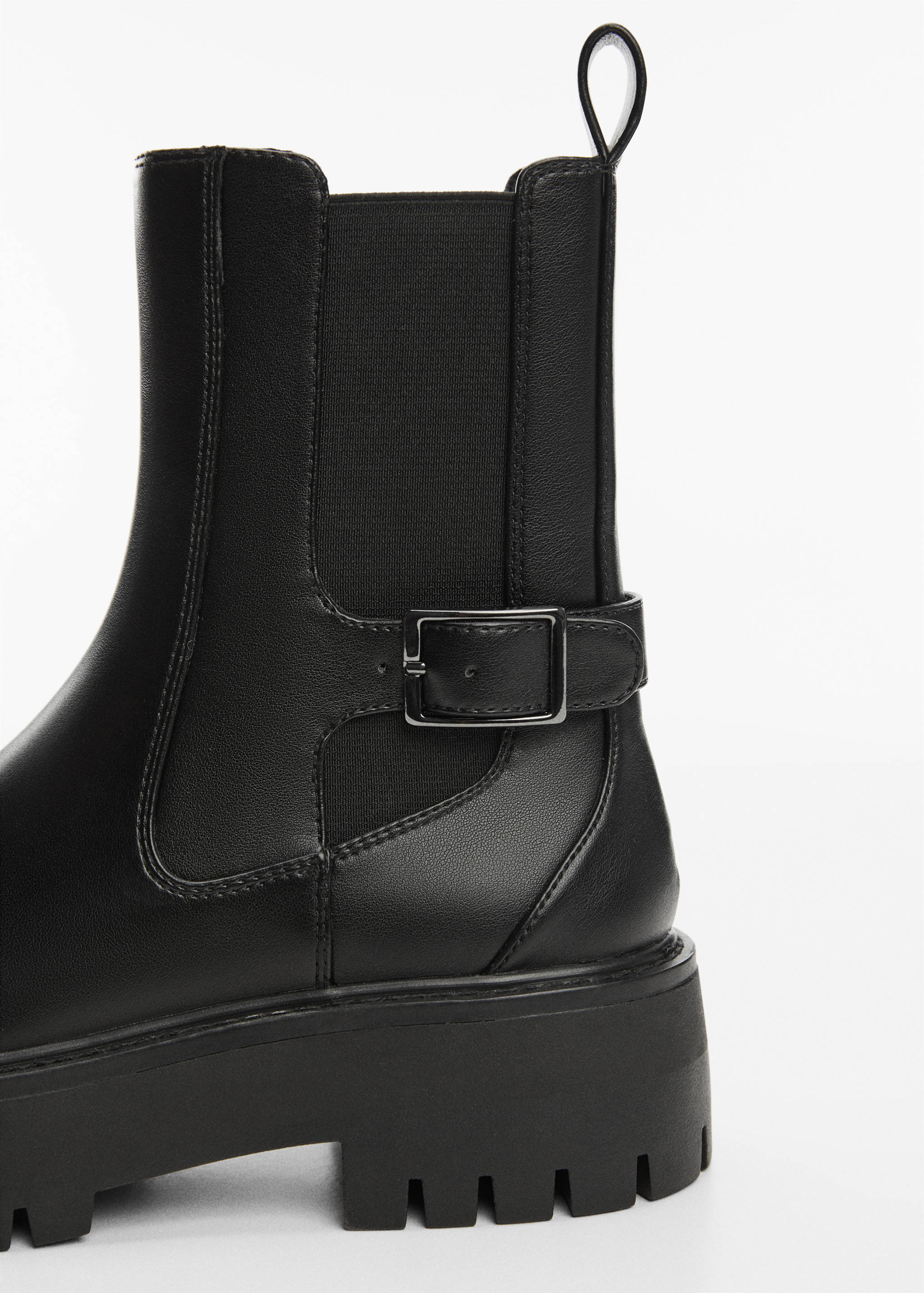 Ankle boots with elastic panel and buckle - Details of the article 2