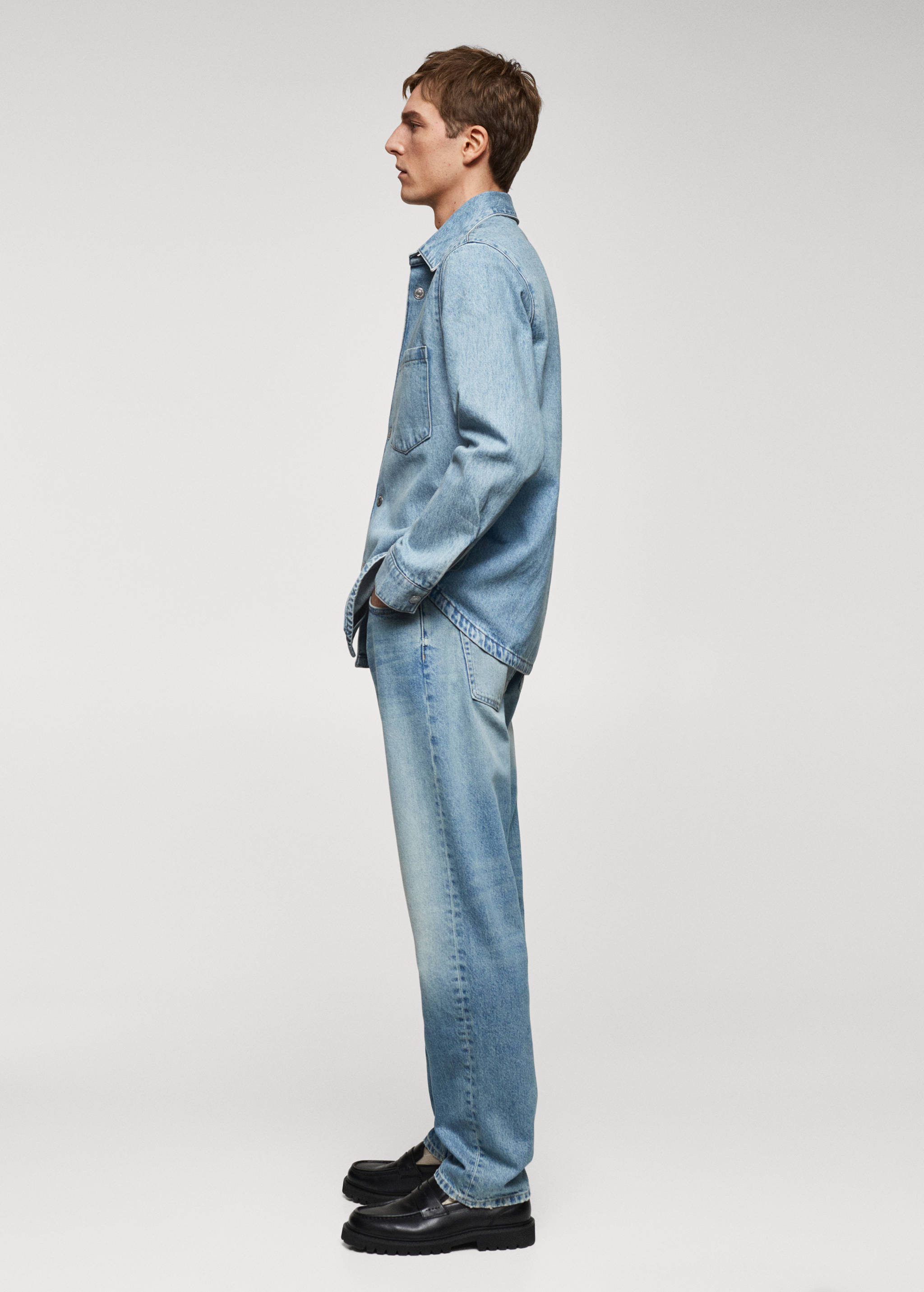 Jeans-Overshirt mit Tasche - Detail des Artikels 2