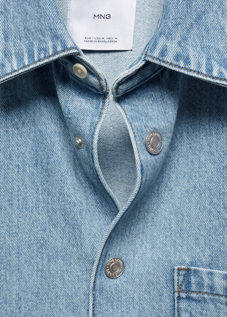 Pocket denim overshirt — Light Blue
