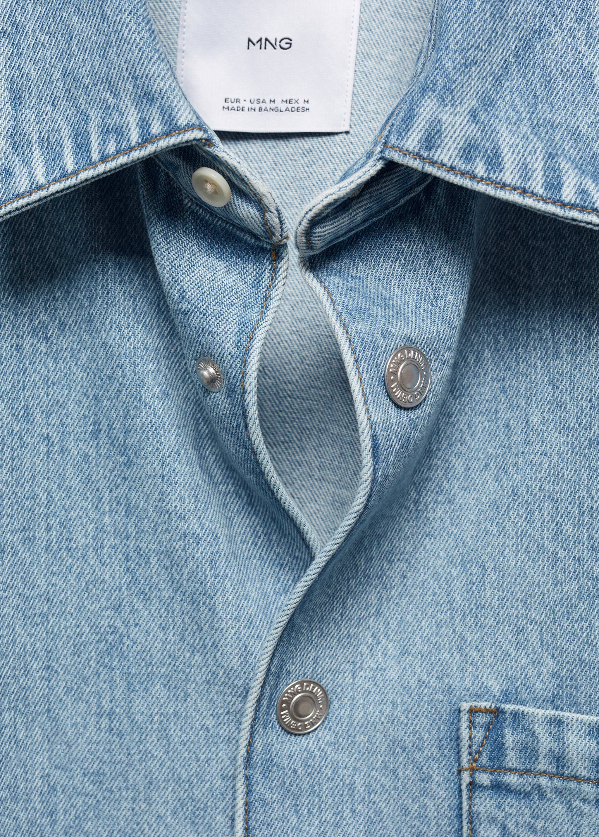 Jeans-Overshirt mit Tasche - Detail des Artikels 8