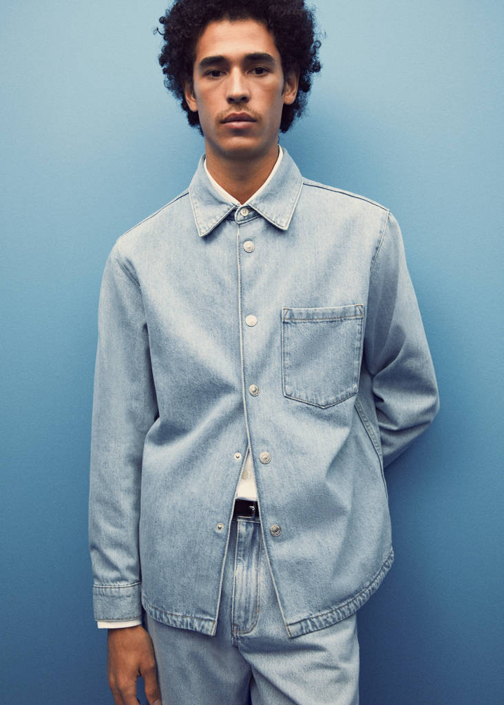 Pocket denim overshirt — Light Blue