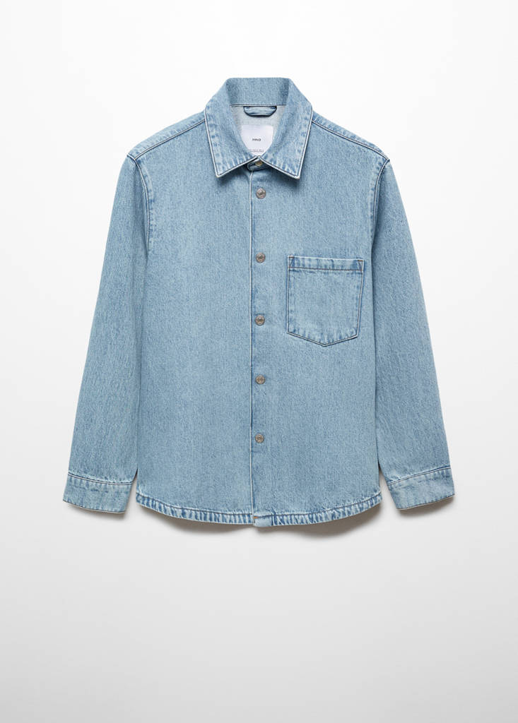 Pocket denim overshirt — Light Blue
