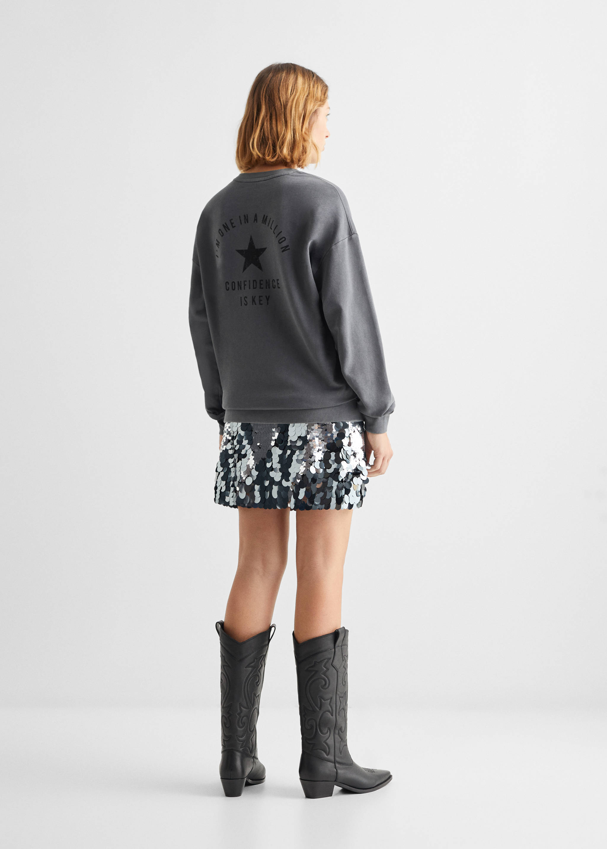 Sweater coton message - Verso de l’article