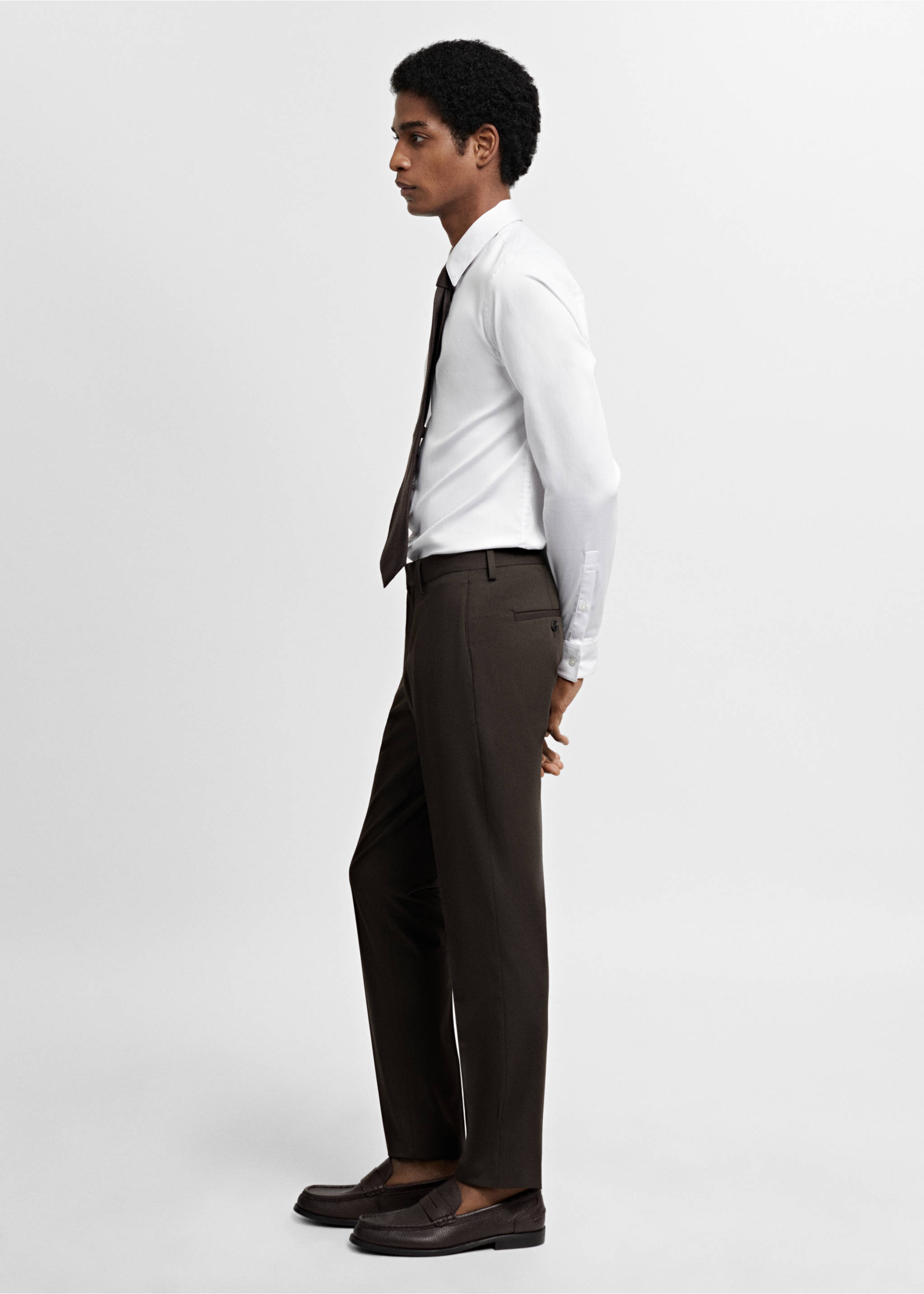 Костюмная рубашка super slim fit из поплина - Деталь изделия 2, Белый. Ref: 67050268-00.