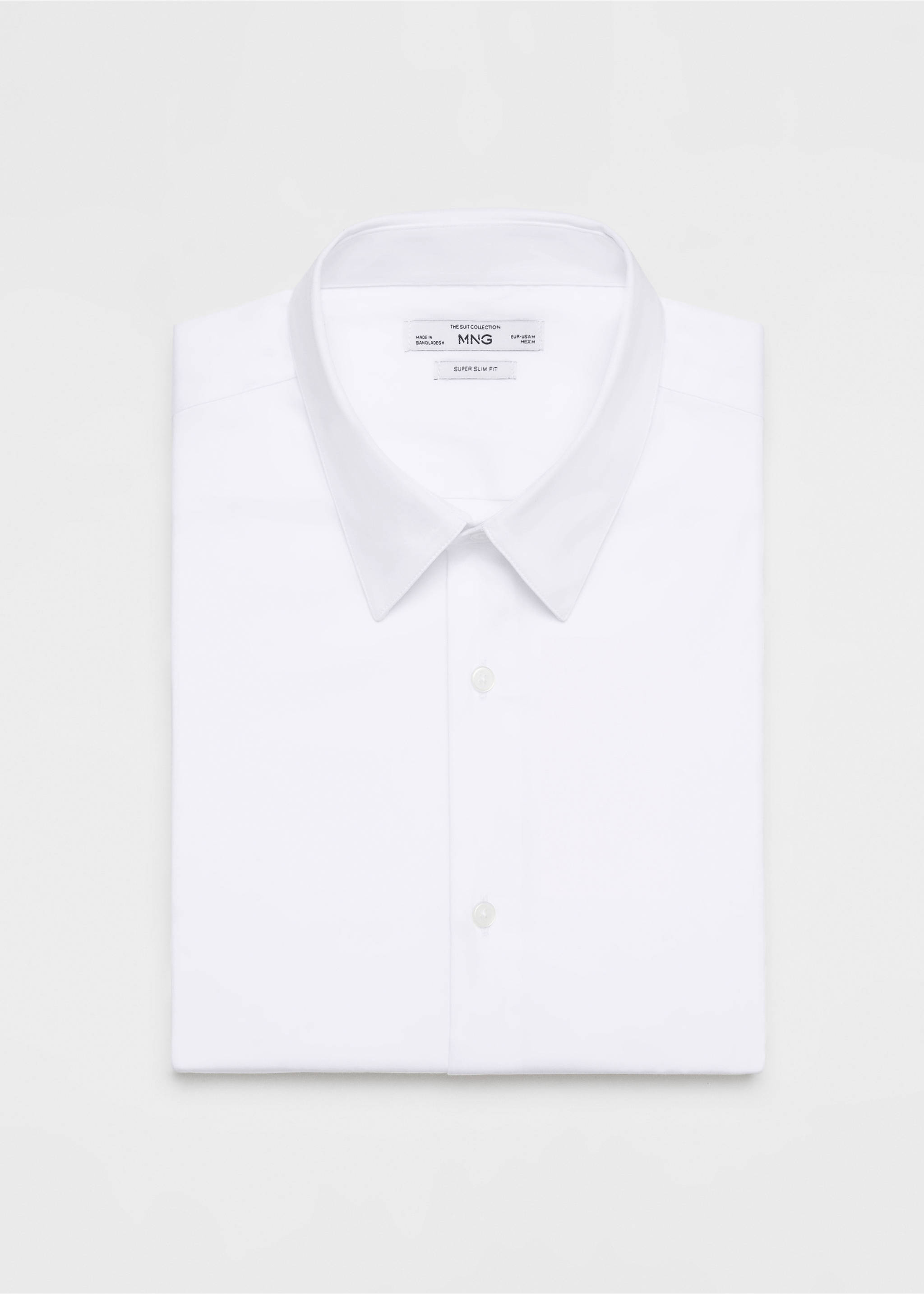 Костюмная рубашка super slim fit из поплина - Деталь изделия 8, Белый. Ref: 67050268-00.