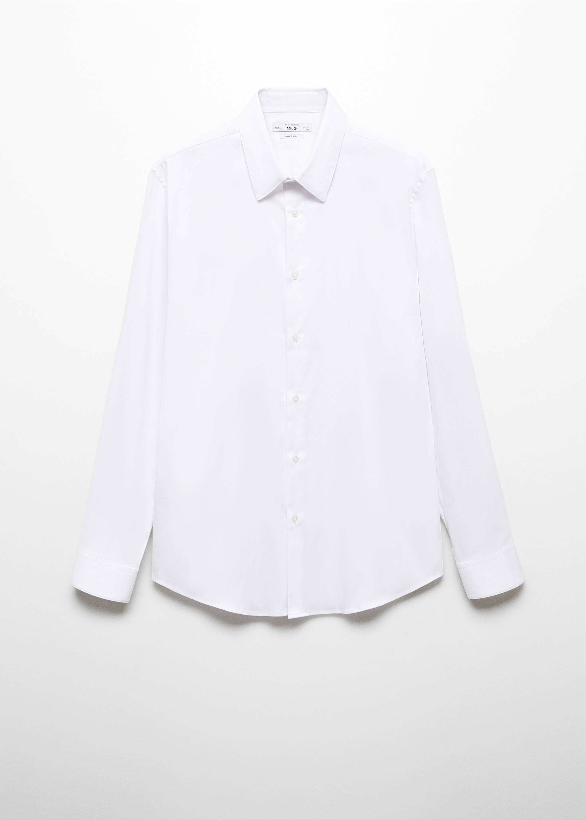 Костюмная рубашка super slim fit из поплина - Изделие без модели, Белый. Ref: 67050268-00.