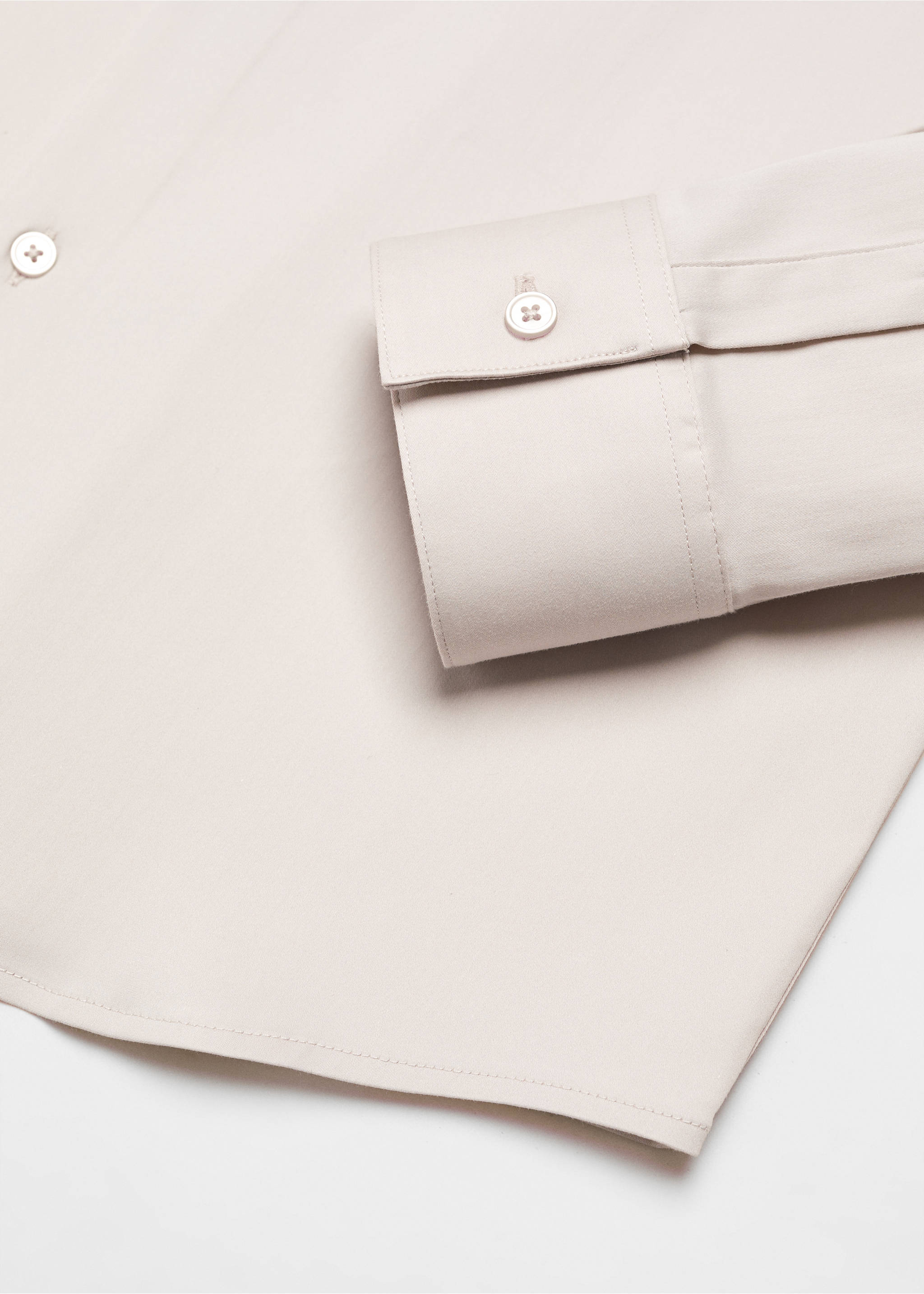 Костюмная рубашка super slim fit из поплина - Деталь изделия 0, Пастельный светло-серый. Ref: 67050268-00.