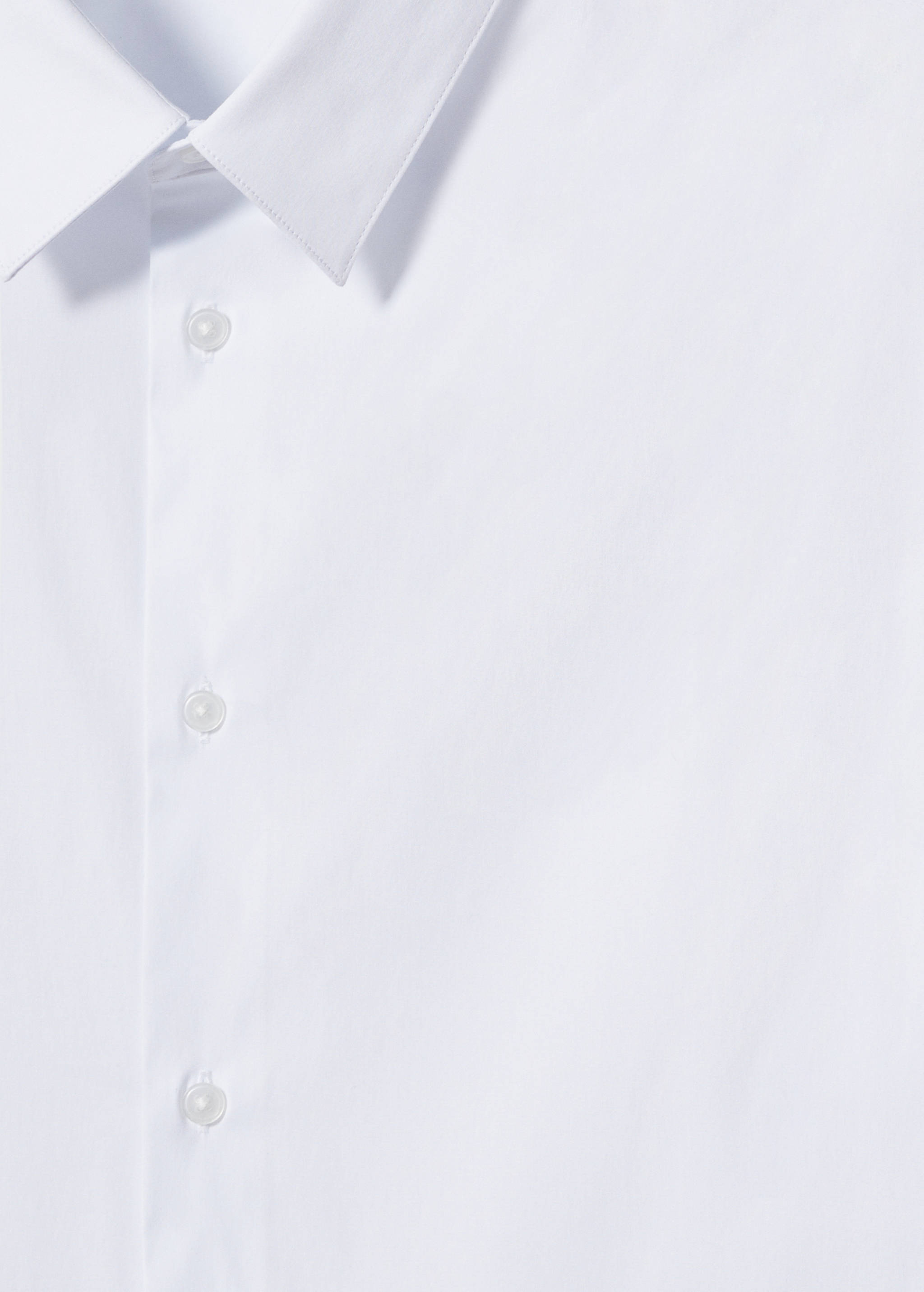 Super slim-fit poplin suit shirt - Detailed view of the chest