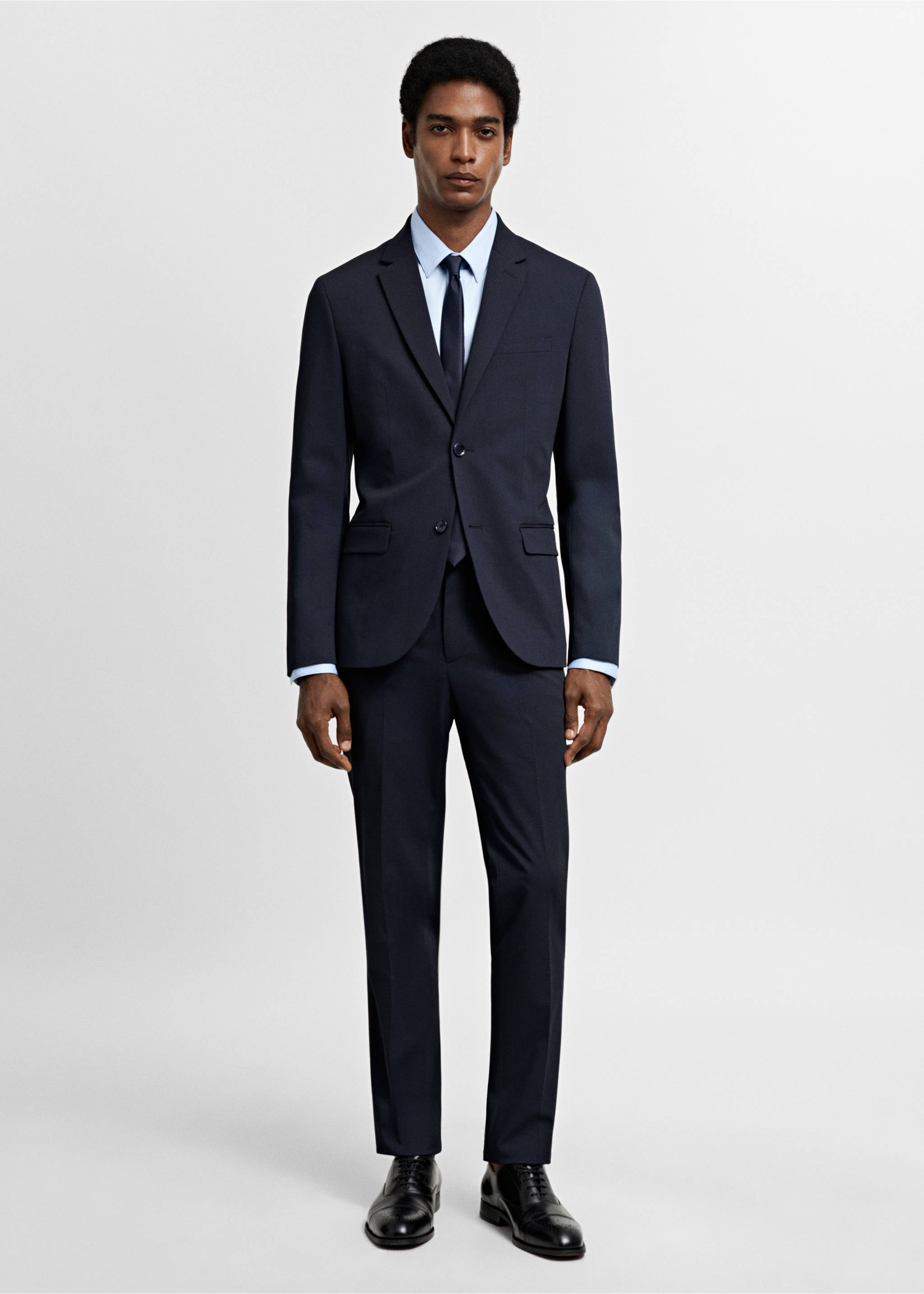 Super slim-fit poplin suit shirt - General plane, Sky Blue. Ref: 67050268-00.