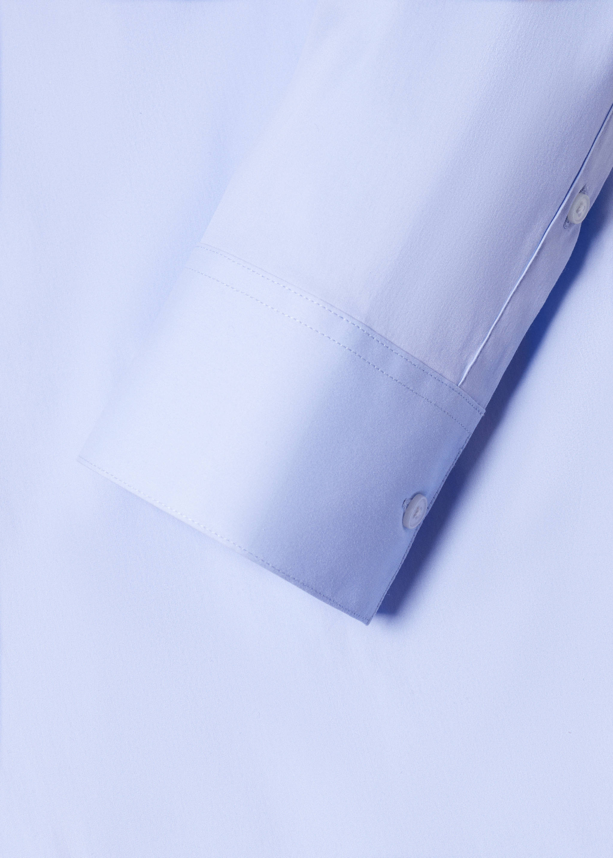 Super slim-fit poplin suit shirt - Detailed view of the cuff