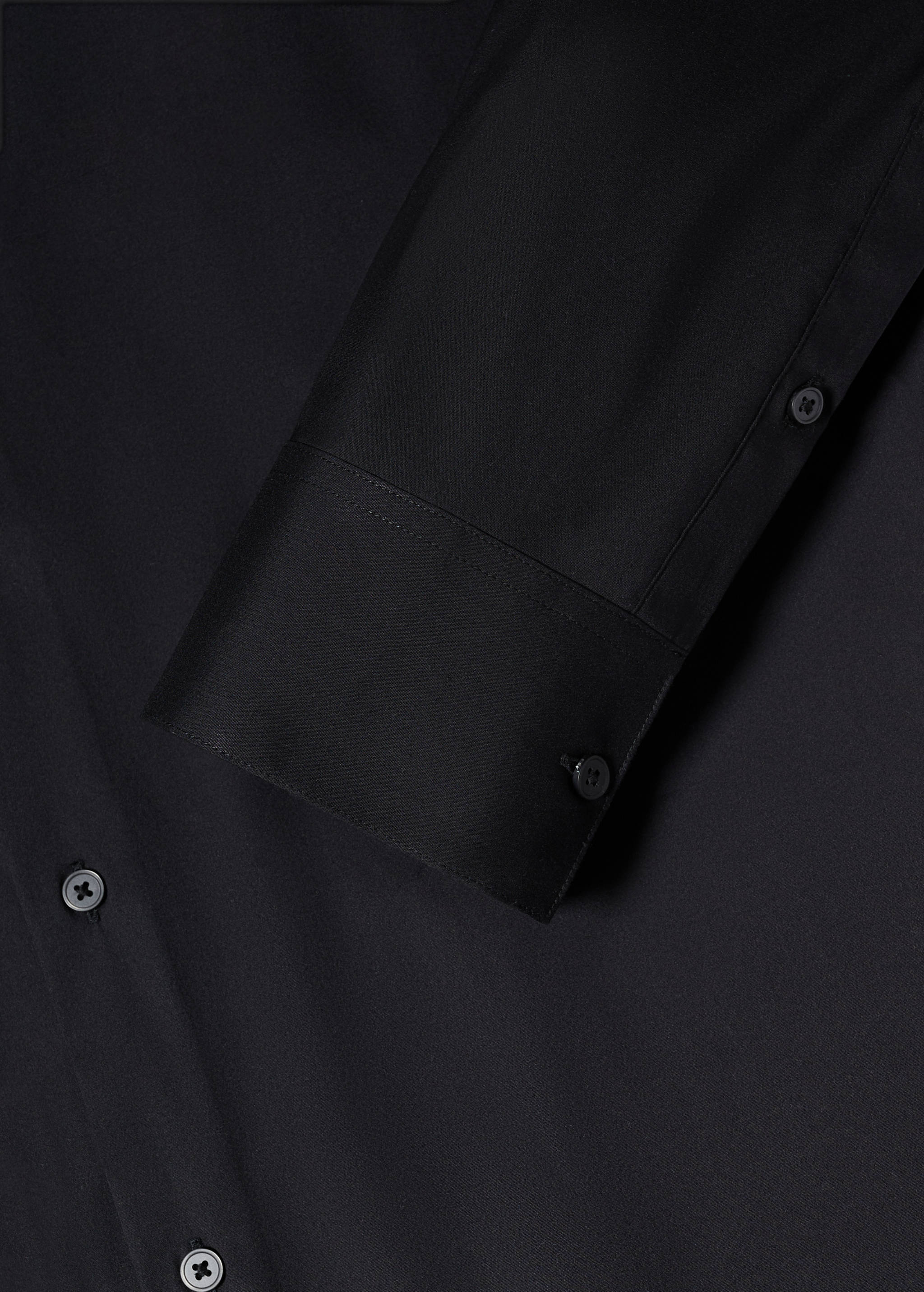 Super slim-fit poplin suit shirt - Detailed view of the cuff