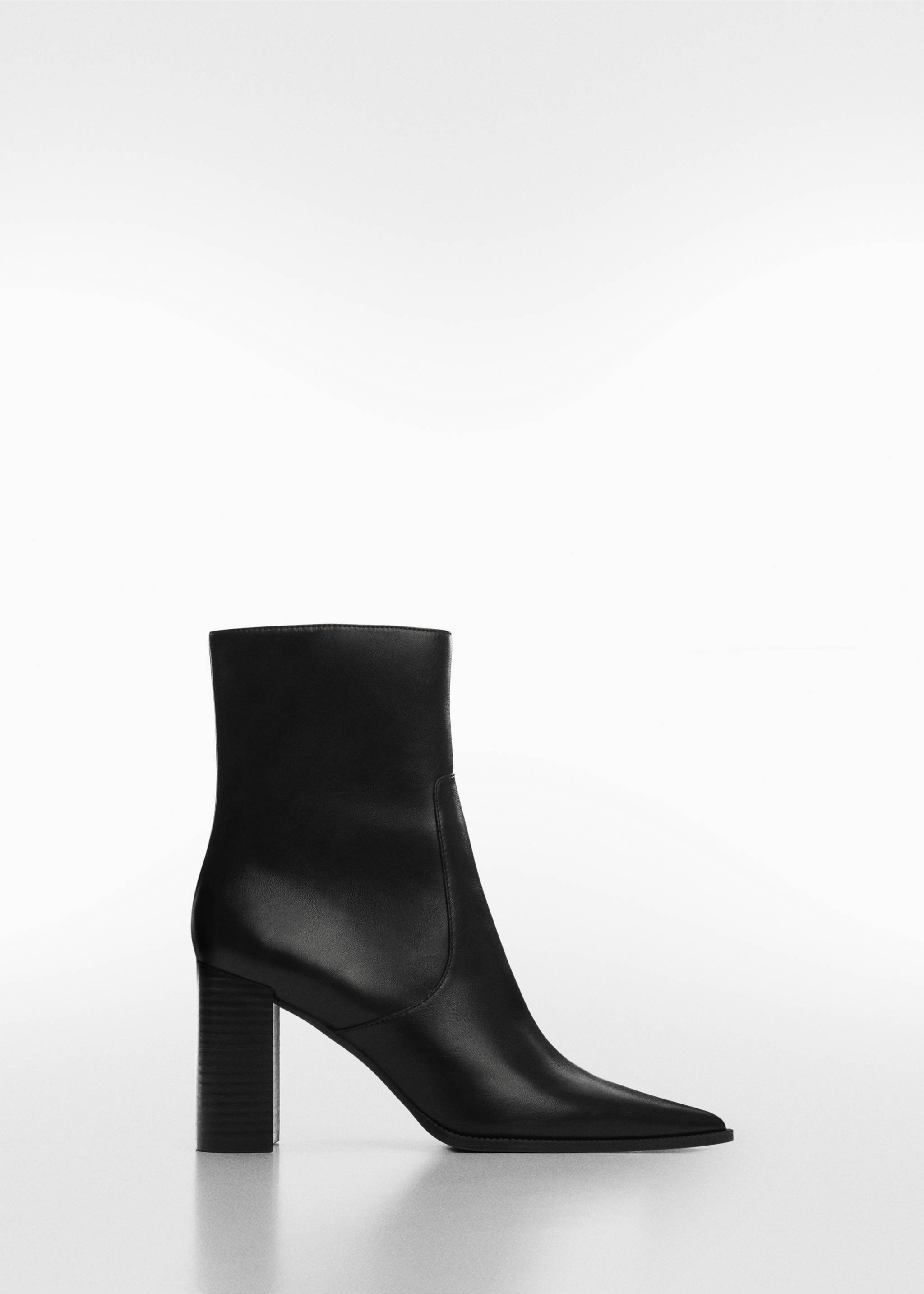 Bottines pointues à talon - Article sans modèle, Noir. Ref: 67050278-00.