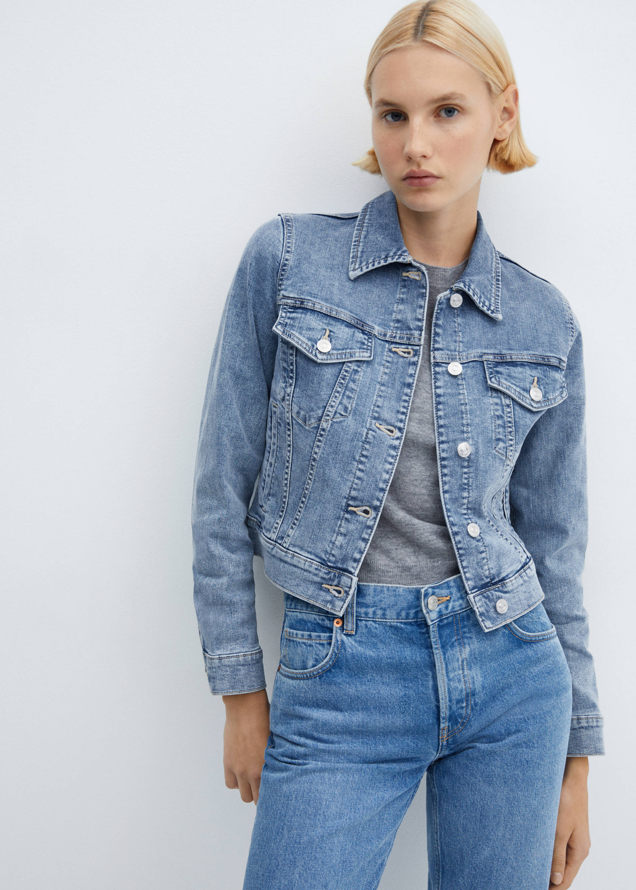 Pocketed denim jacket - Medium plane