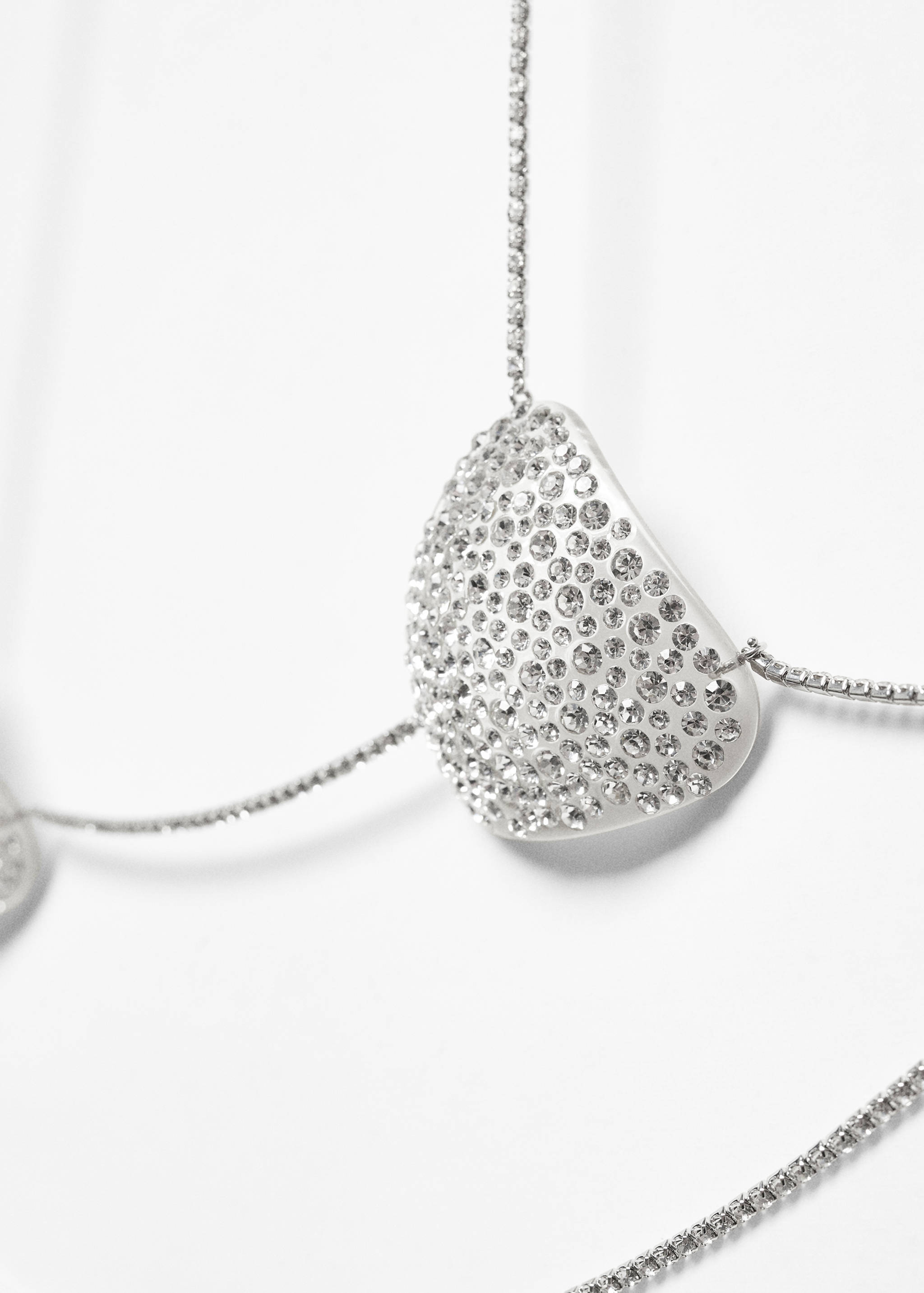 Strassverzierte Körperkette mit Kristallsteinen - Mittlere Ansicht