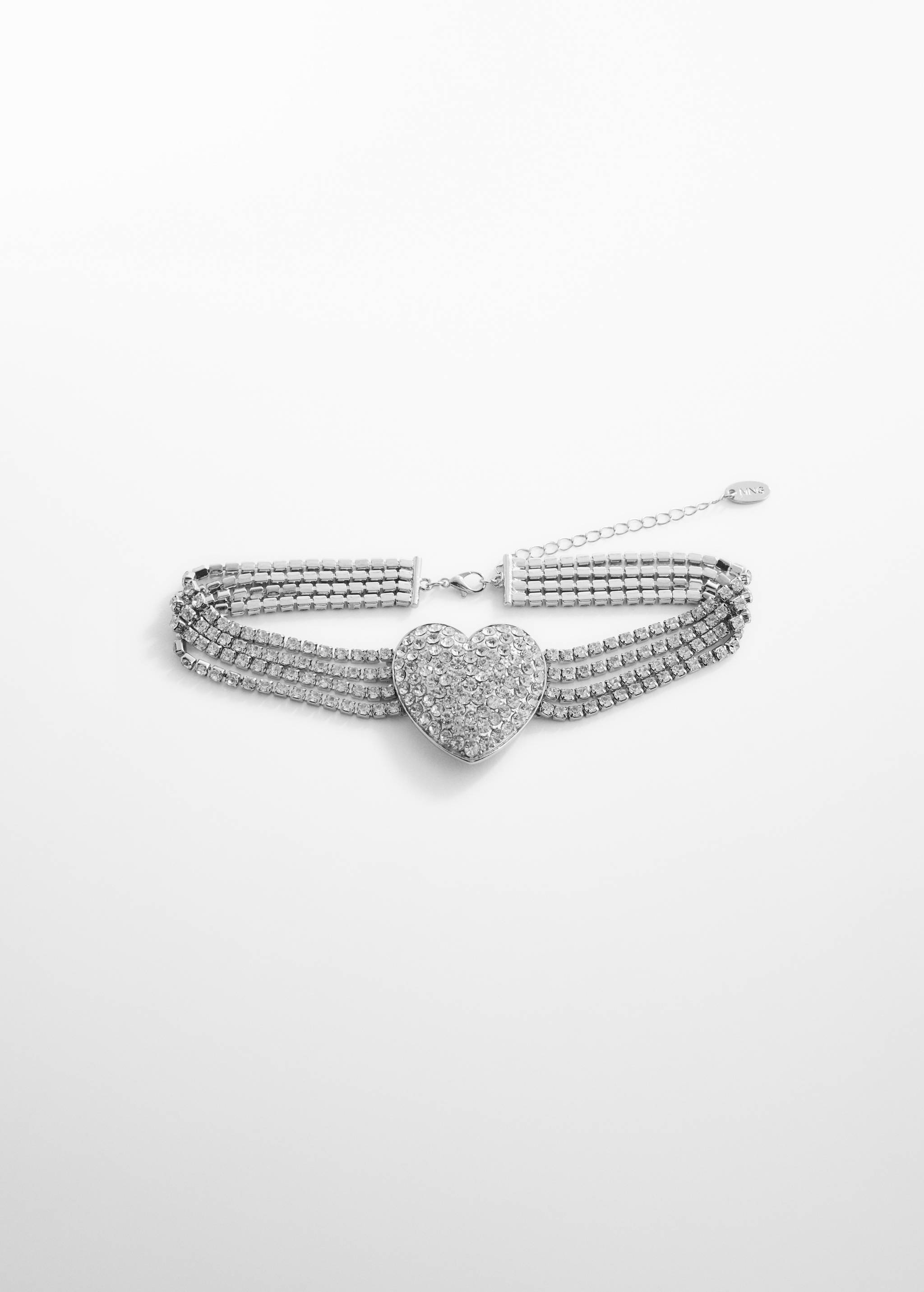 Herz-Choker mit Kristallsteinen - Artikel ohne Model