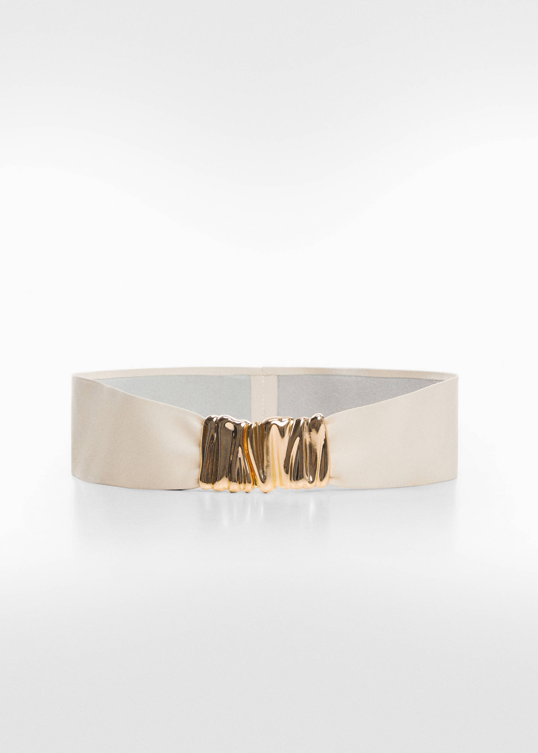 Embossed buckle leather belt - Article without model
